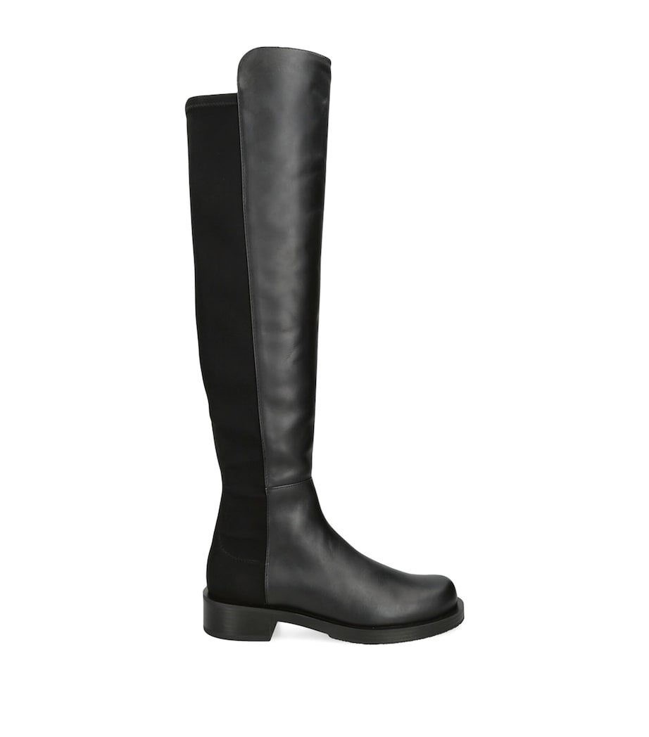 Leather 5050 Bold Over-The-Knee Boots BLACK Image 1