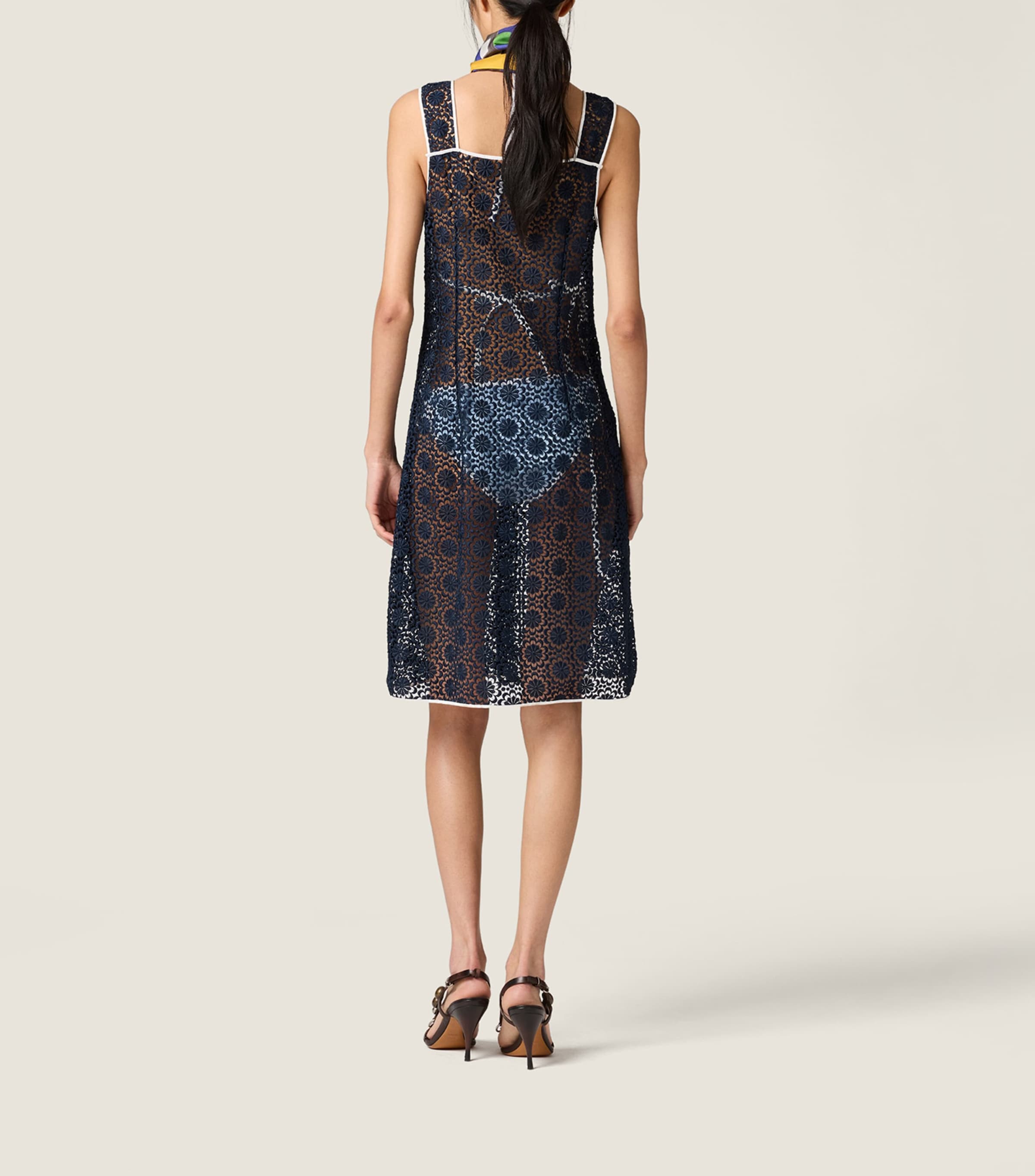 Miu Miu Womens Macramé Mini Dress Image 3