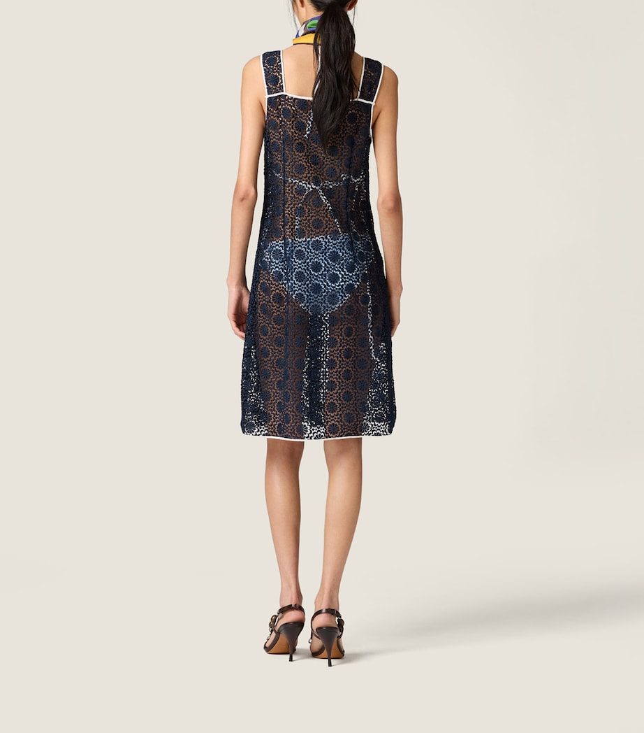 Miu Miu Womens Macramé Mini Dress Image 3