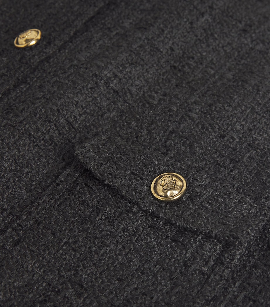 Tweed Mini Shift Dress BLACK Image 5