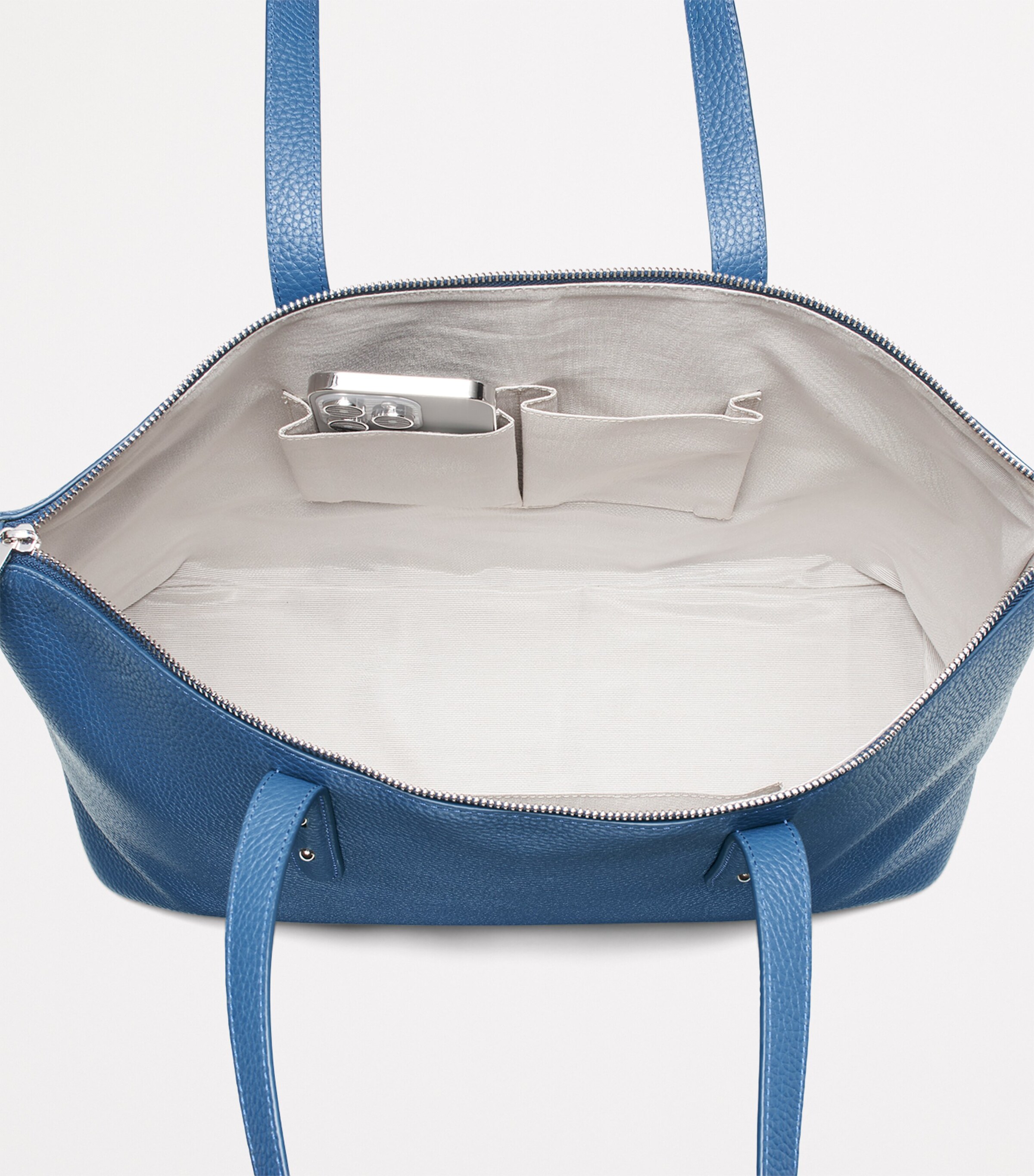 Aspinal Of London Leather Regent Zipped Tote Bag Topaz Image 4