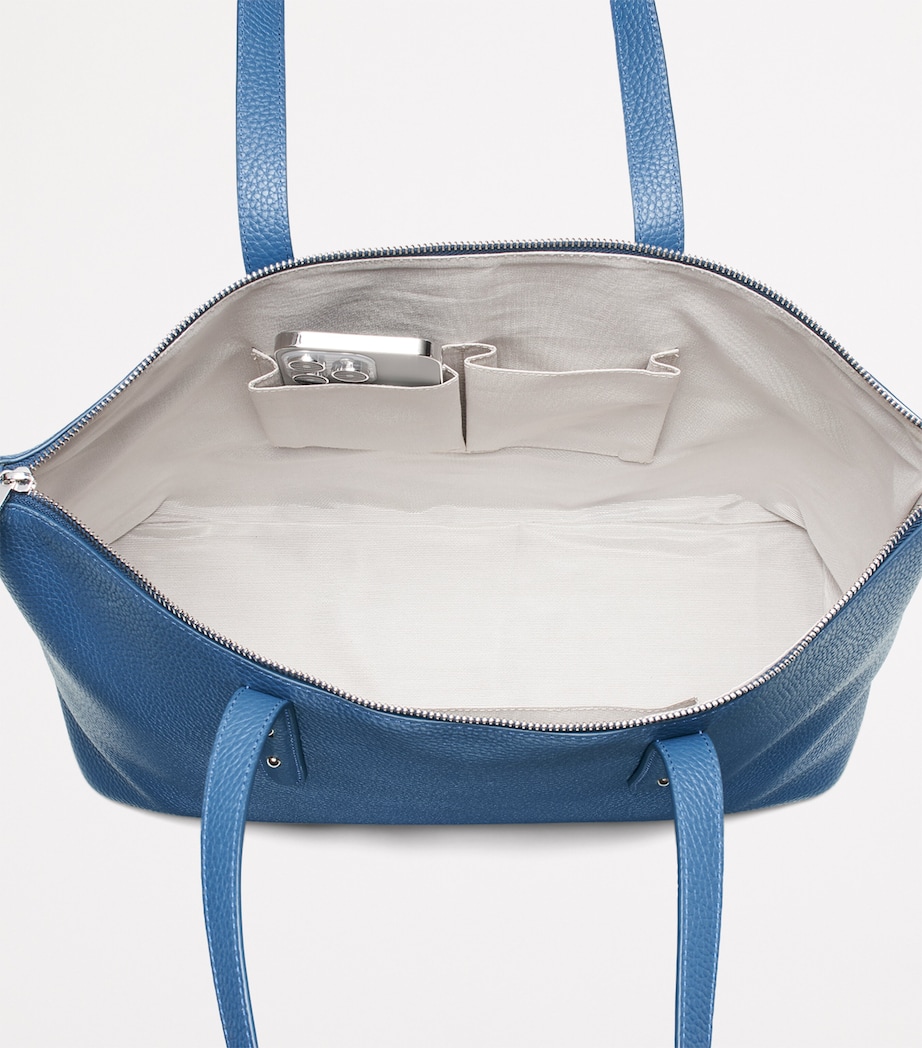 Aspinal Of London Leather Regent Zipped Tote Bag Topaz Image 4