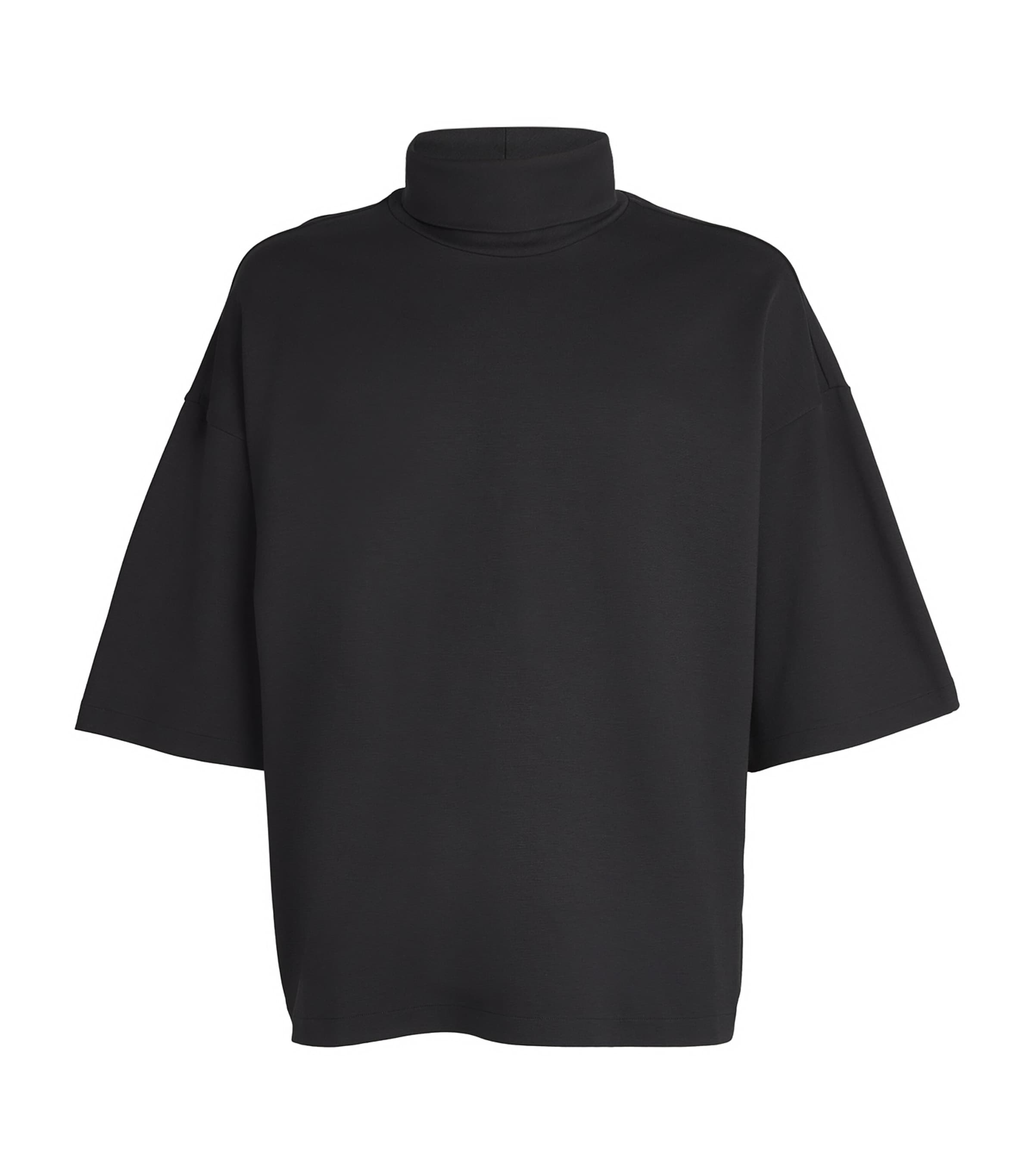 Fear Of God High-neck T-shirt In Black