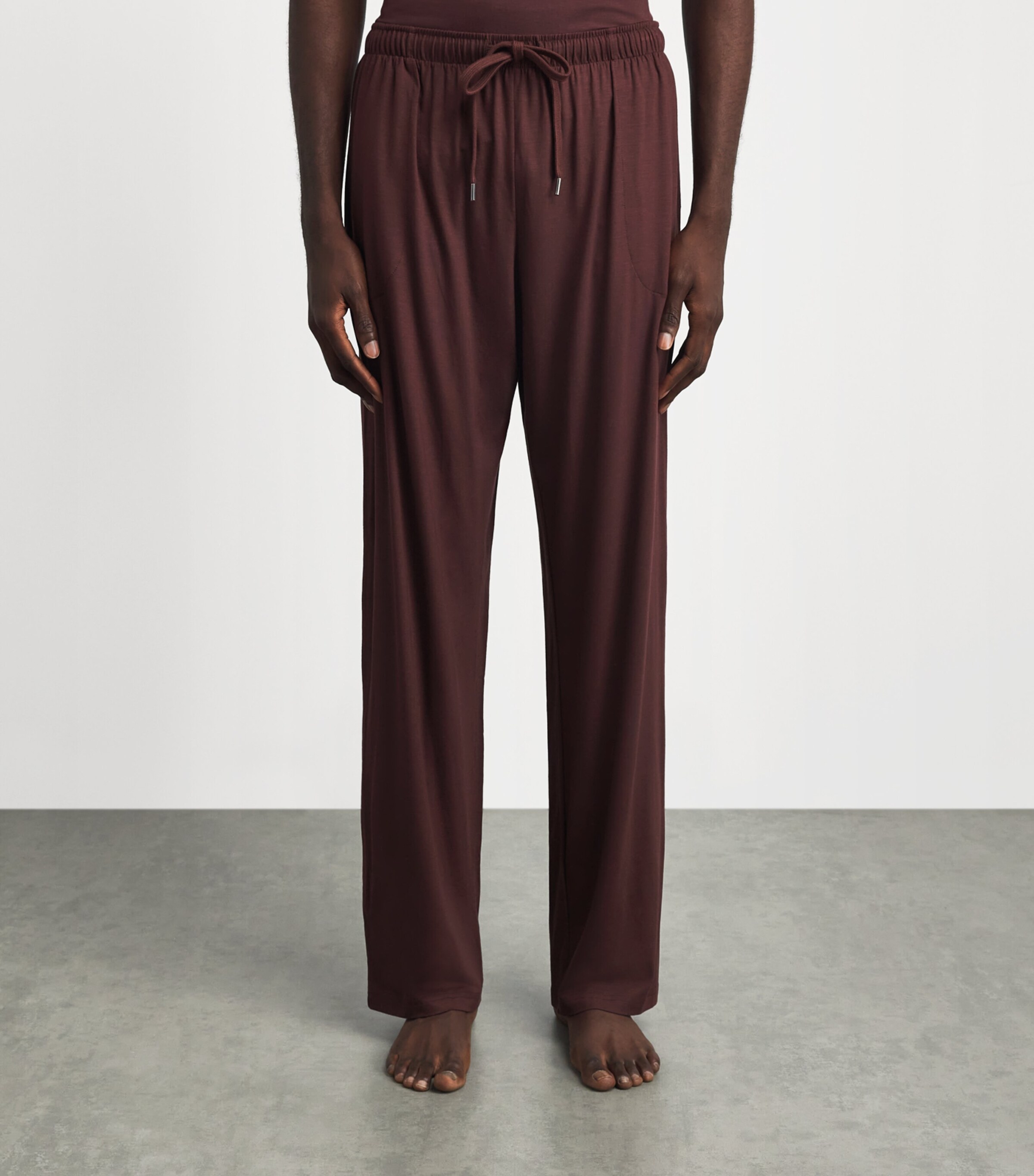 Derek Rose Mens Basel Lounge Trousers Bro Image 4