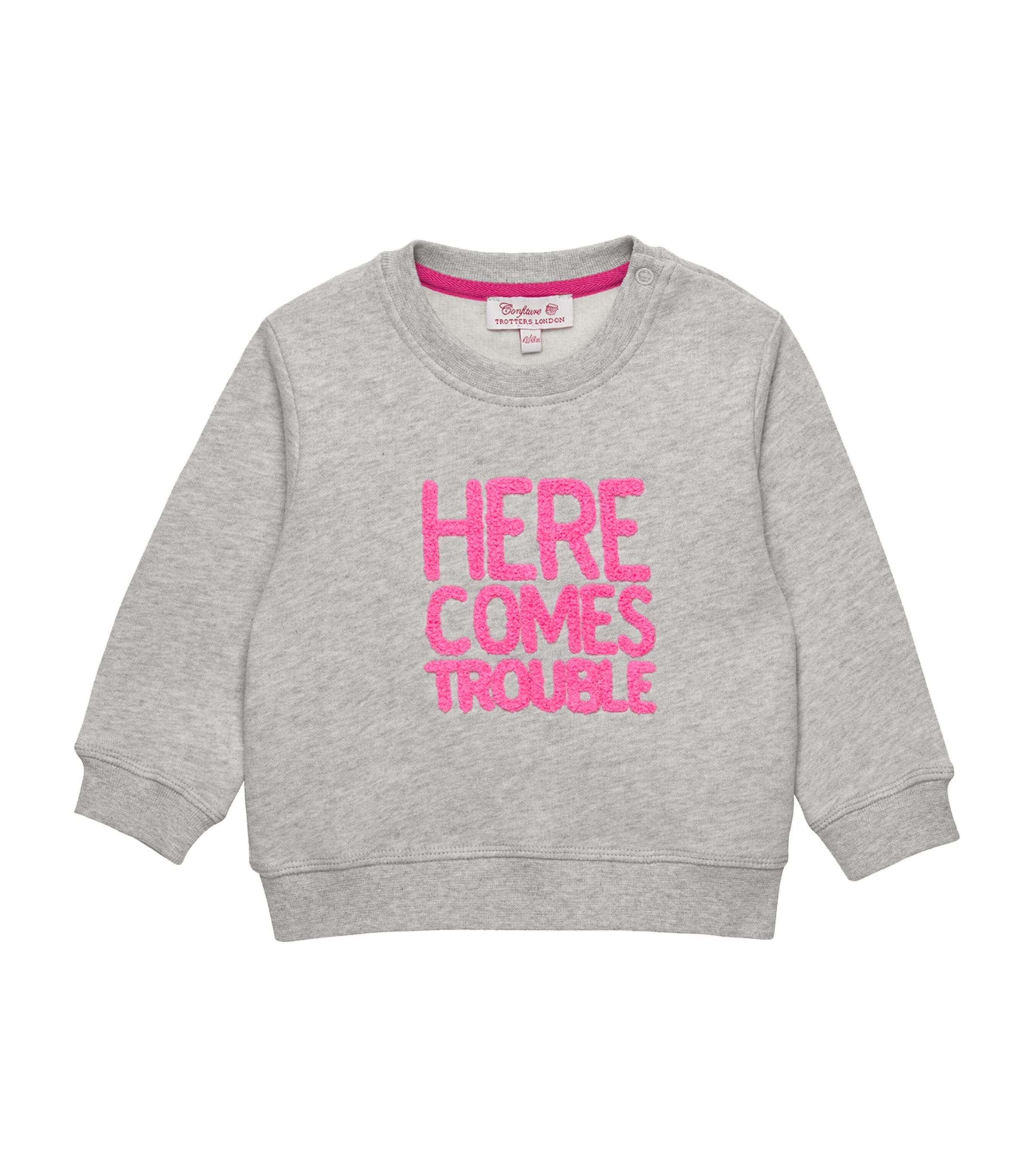 Trotters Here Comes Trouble Sweatshirt In Pink