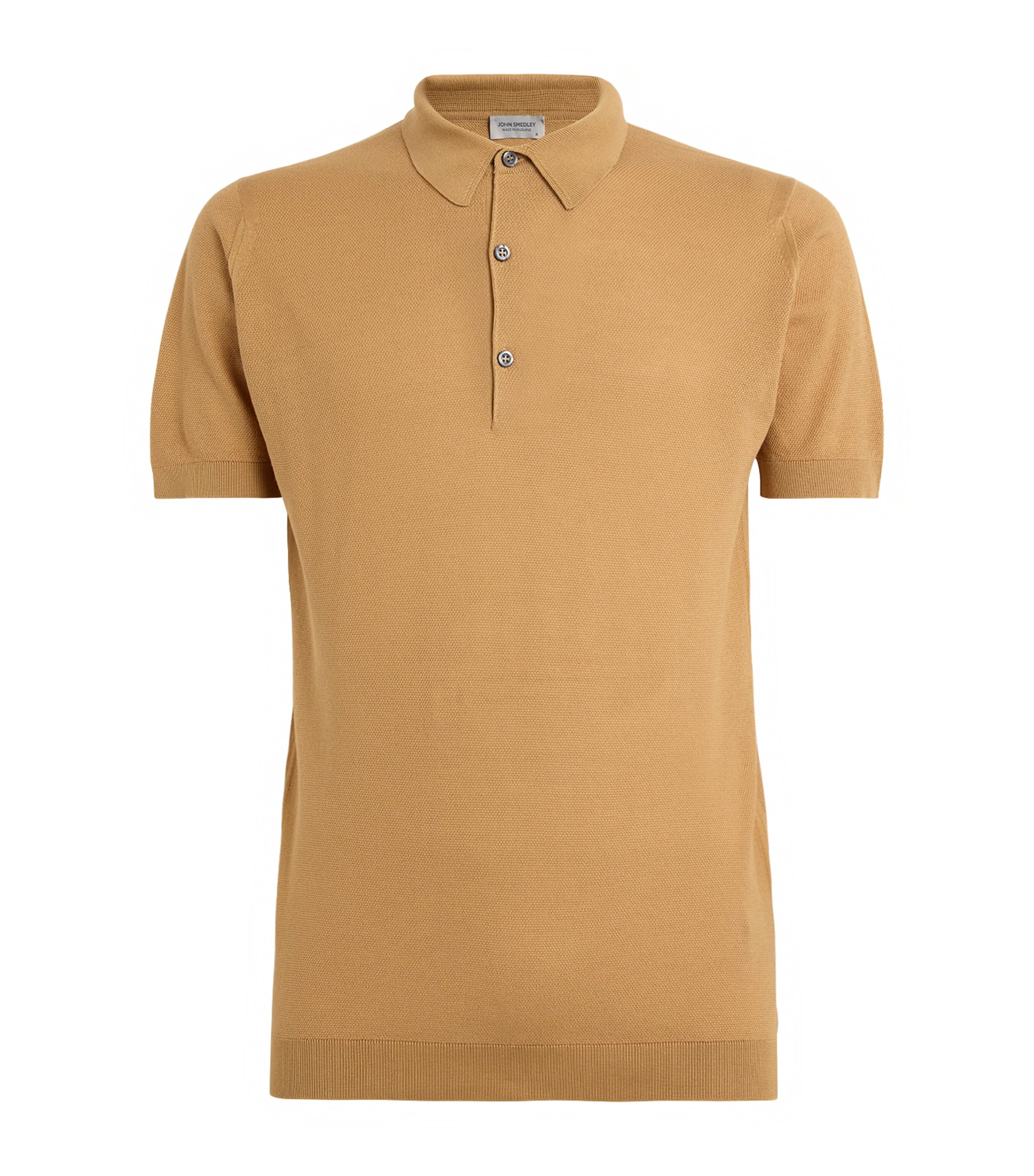 John Smedley Sea Island Cotton Polo Shirt In Beige