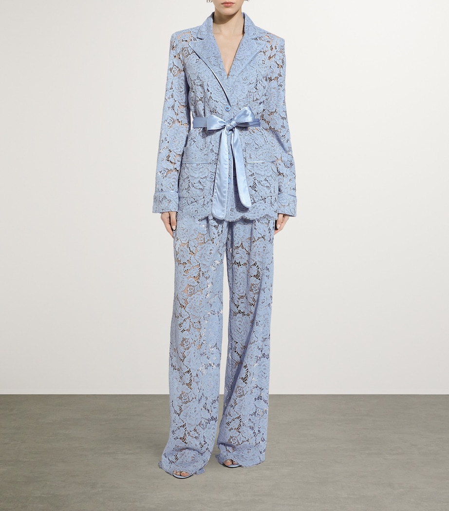 Cordonetto Lace Floral Pyjama Shirt F3981- LILAC Image 2