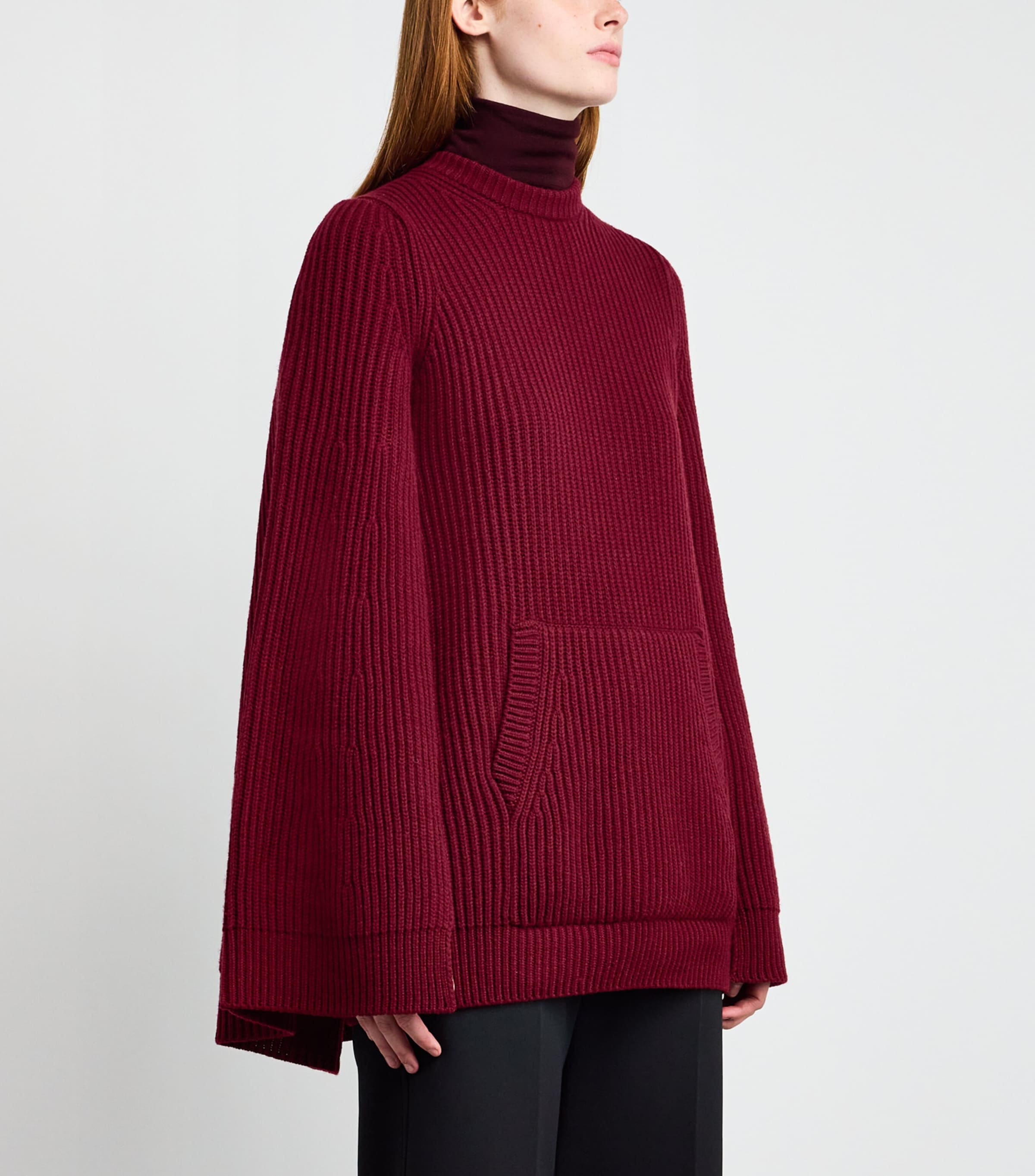 Wool-Cashmere Mini Dress RASPBERRY Image 3