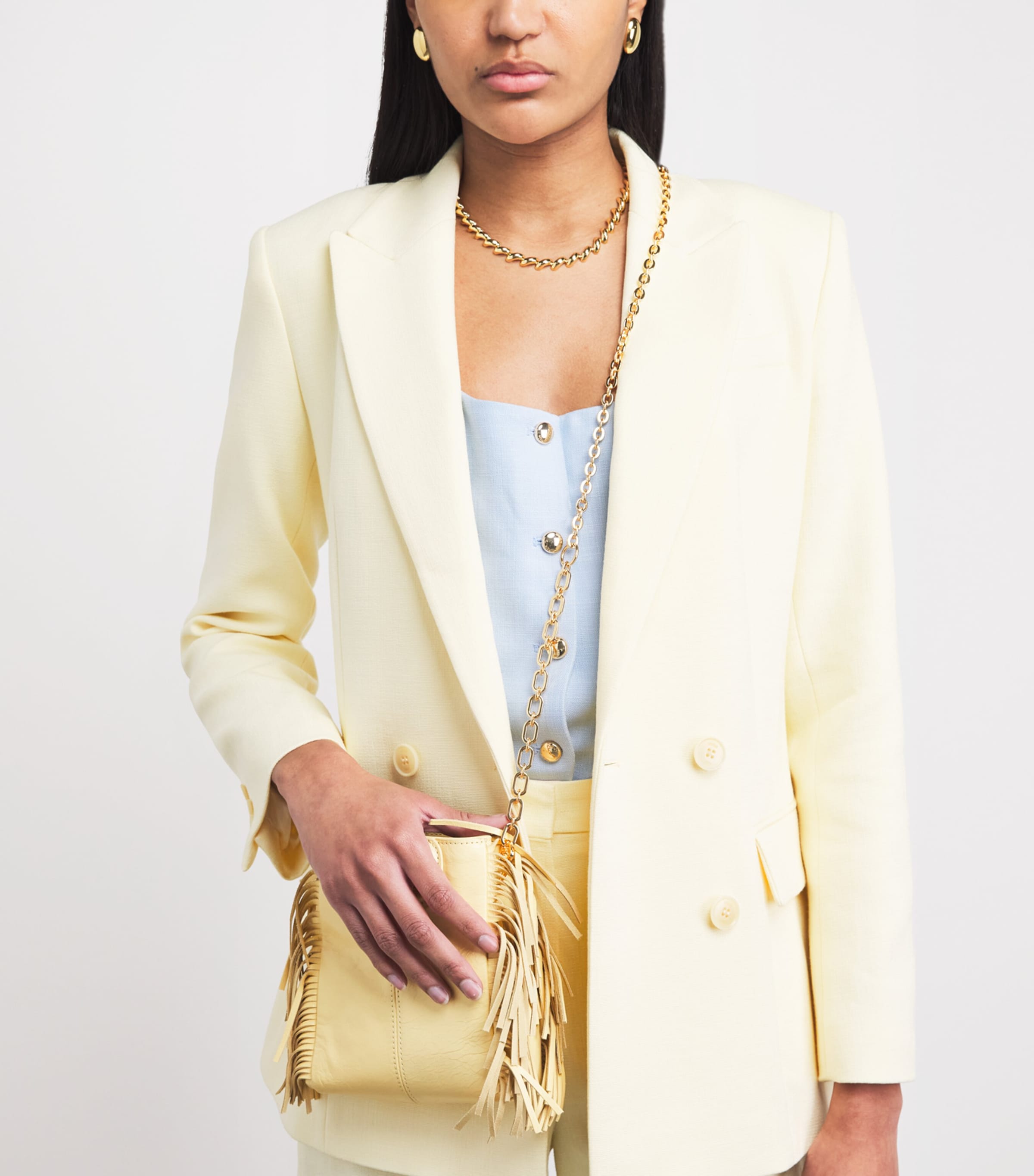 Maje Gold-Tone Chain Shoulder Strap Gold Image 4