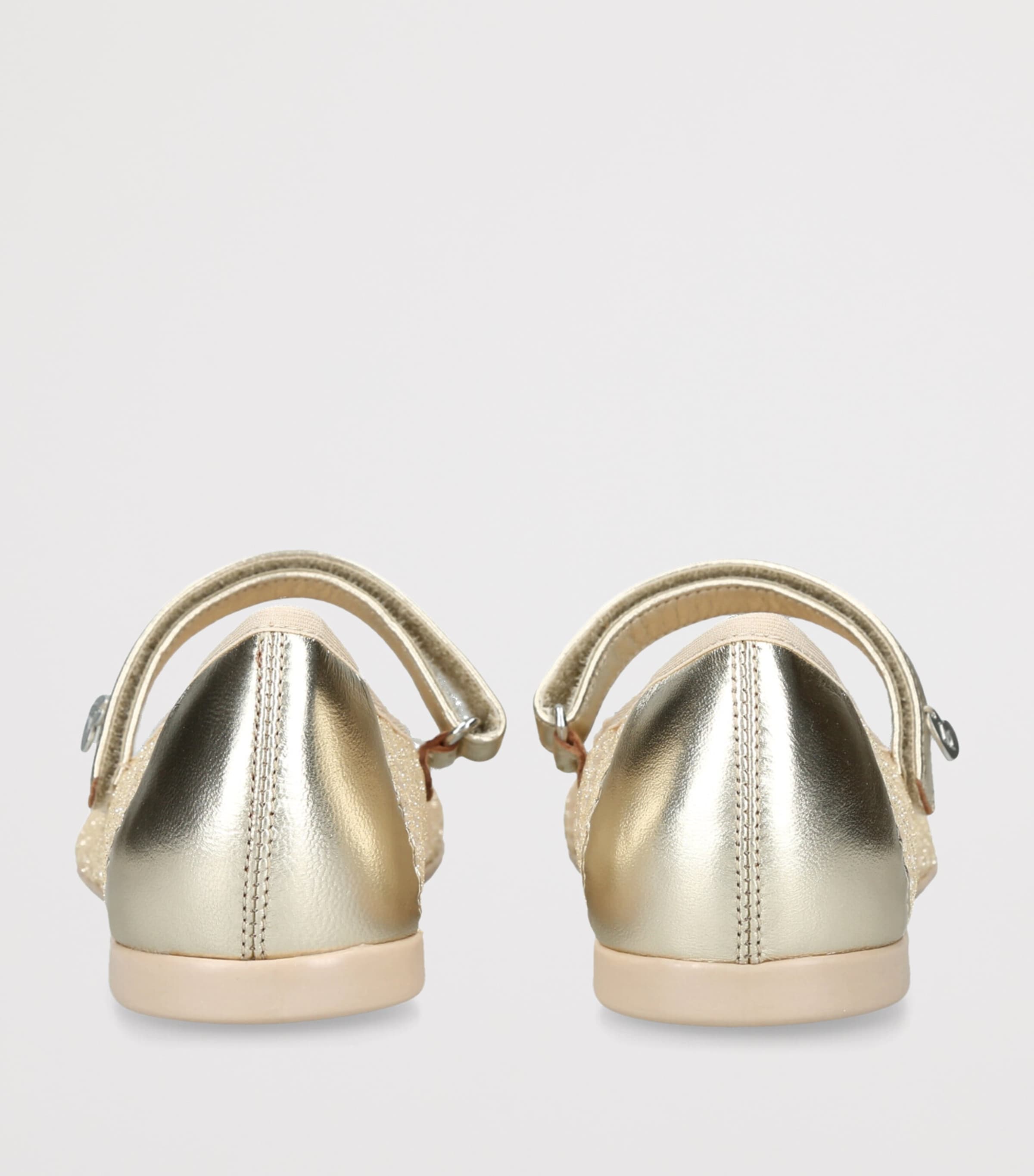 Mesh Glitter Ballet Flats GOLD Image 2