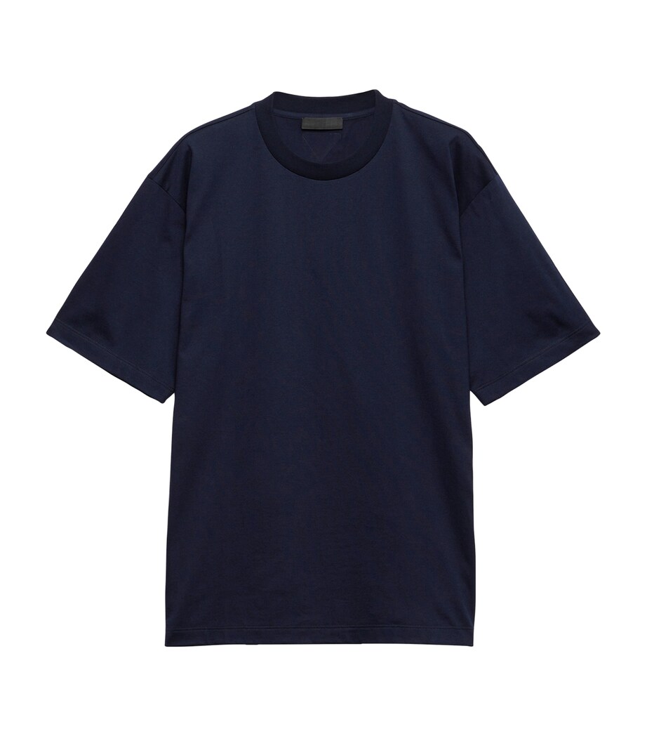 Prada Mens Cotton Conceptual Triangle T-Shirt Image 1