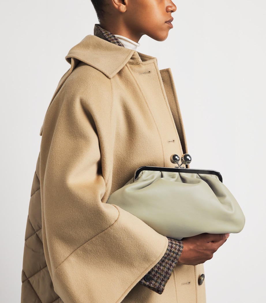 Medium Leather Pasticcino Clutch Bag SAGE GREEN Image 2