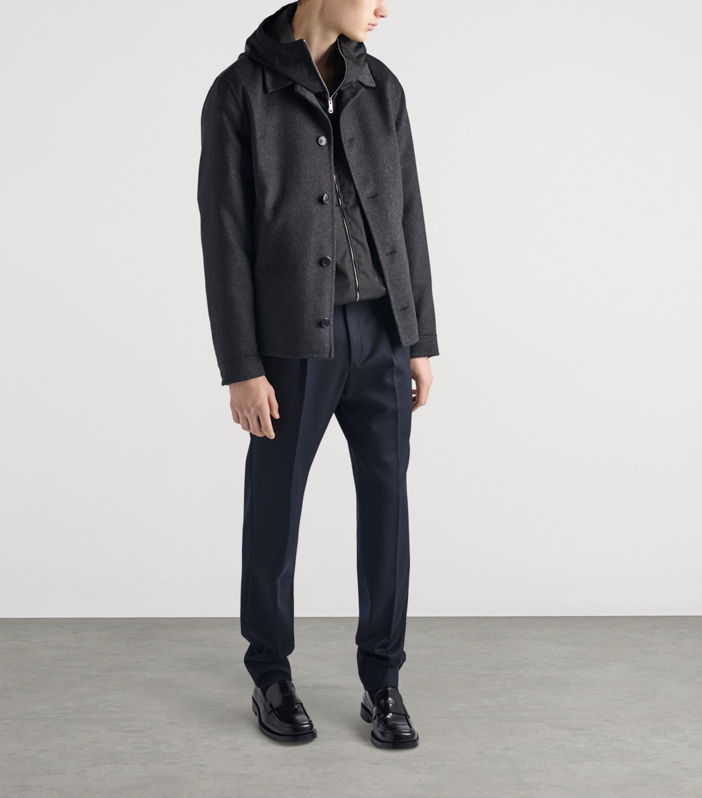 Prada Mens Re-Nylon Hooded Jacket Image 3