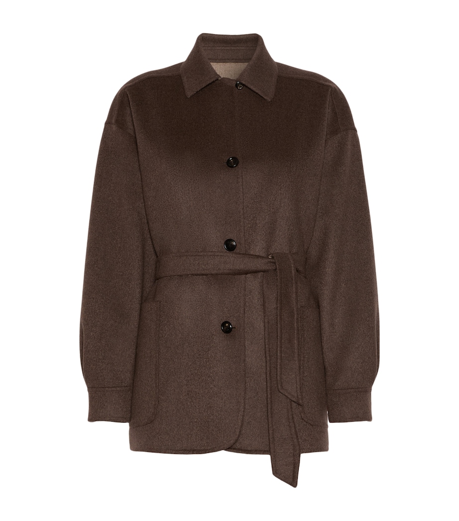 Max Mara Womens Cashmere Jacket Dark Brown Image 1