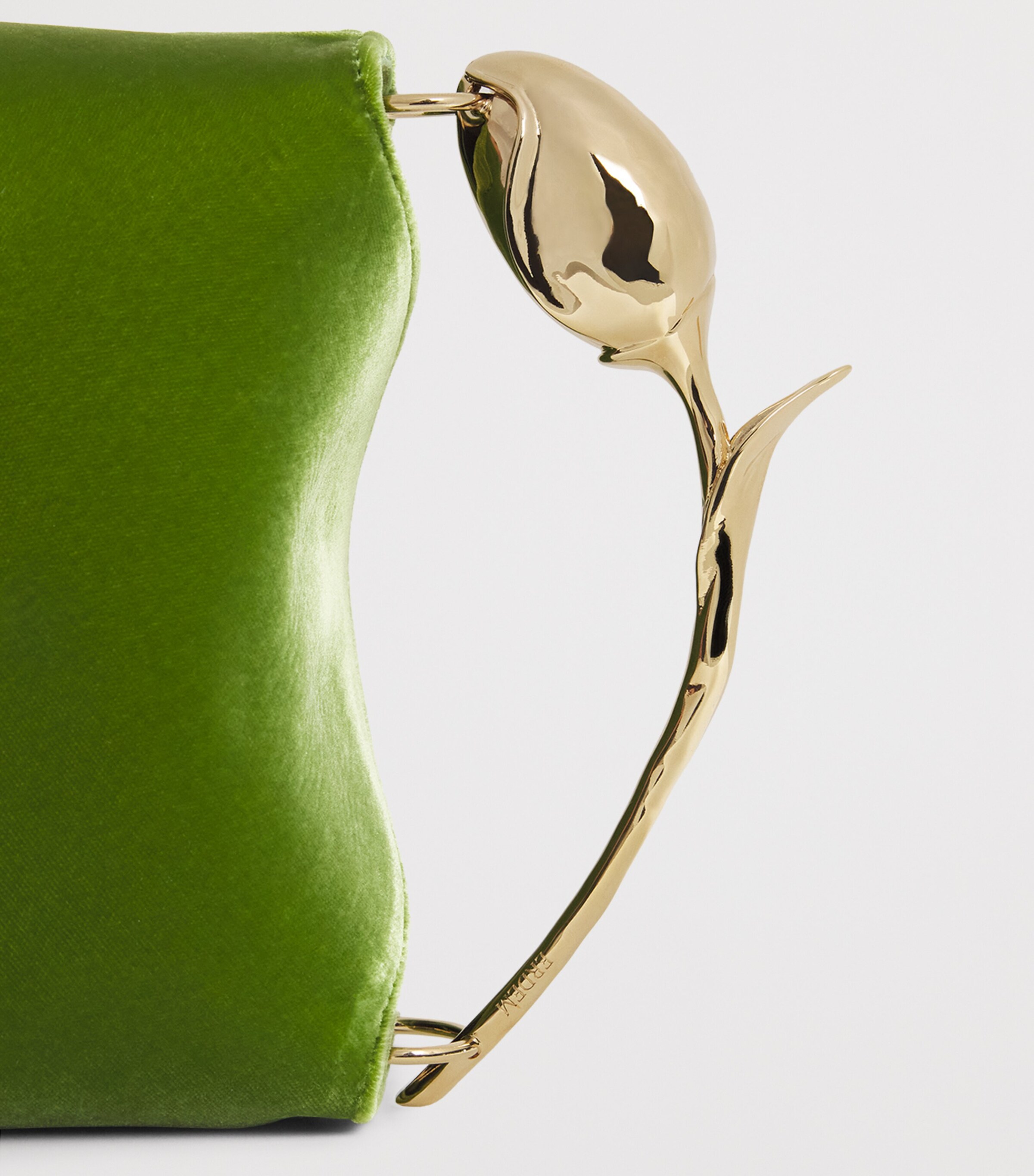 Erdem Mini Velvet Bloom Top-Handle Bag Cactus Image 3