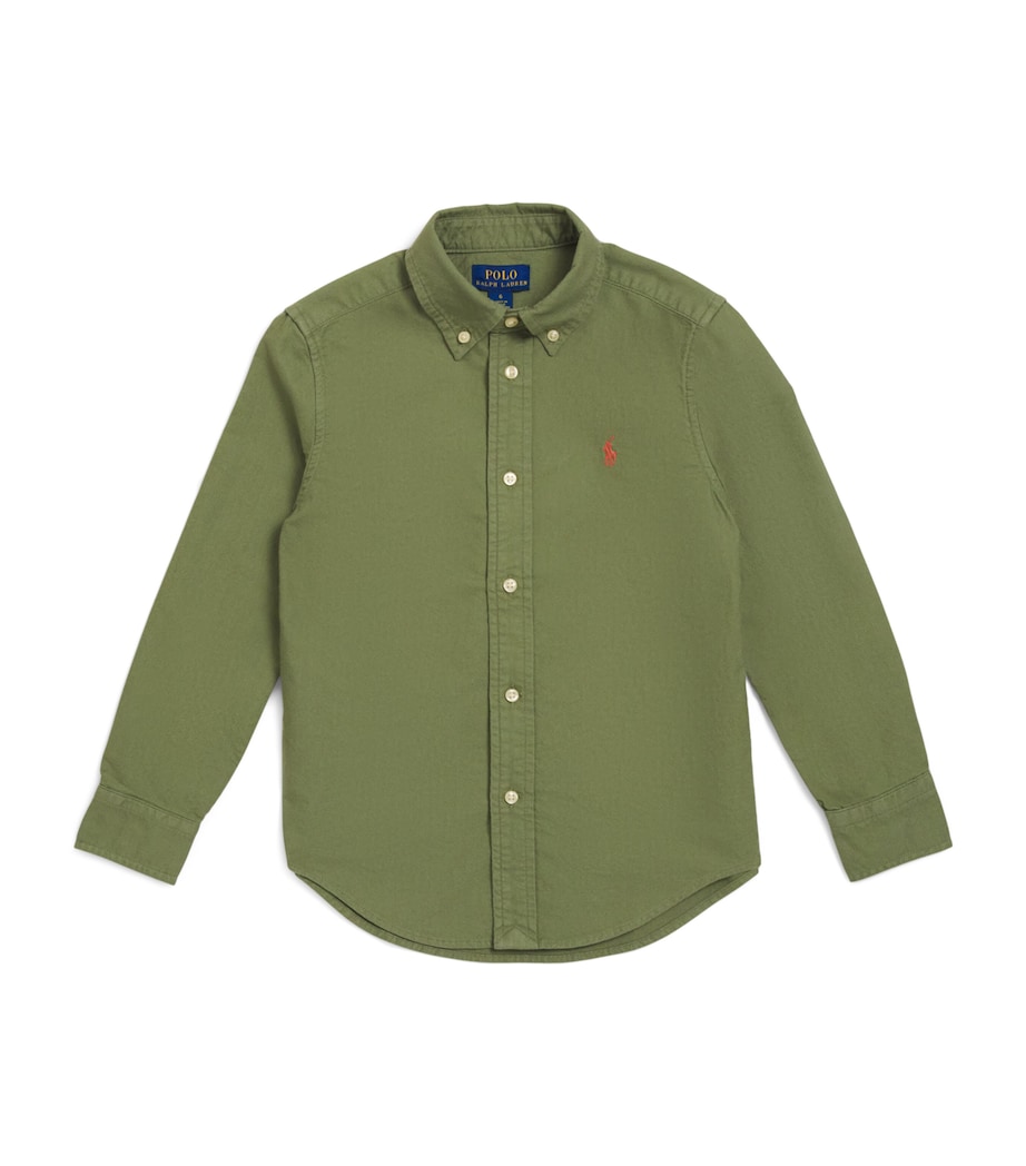 Ralph Lauren Kids Cotton Polo Pony Shirt (2-7 Years) Cargo Green Image 1