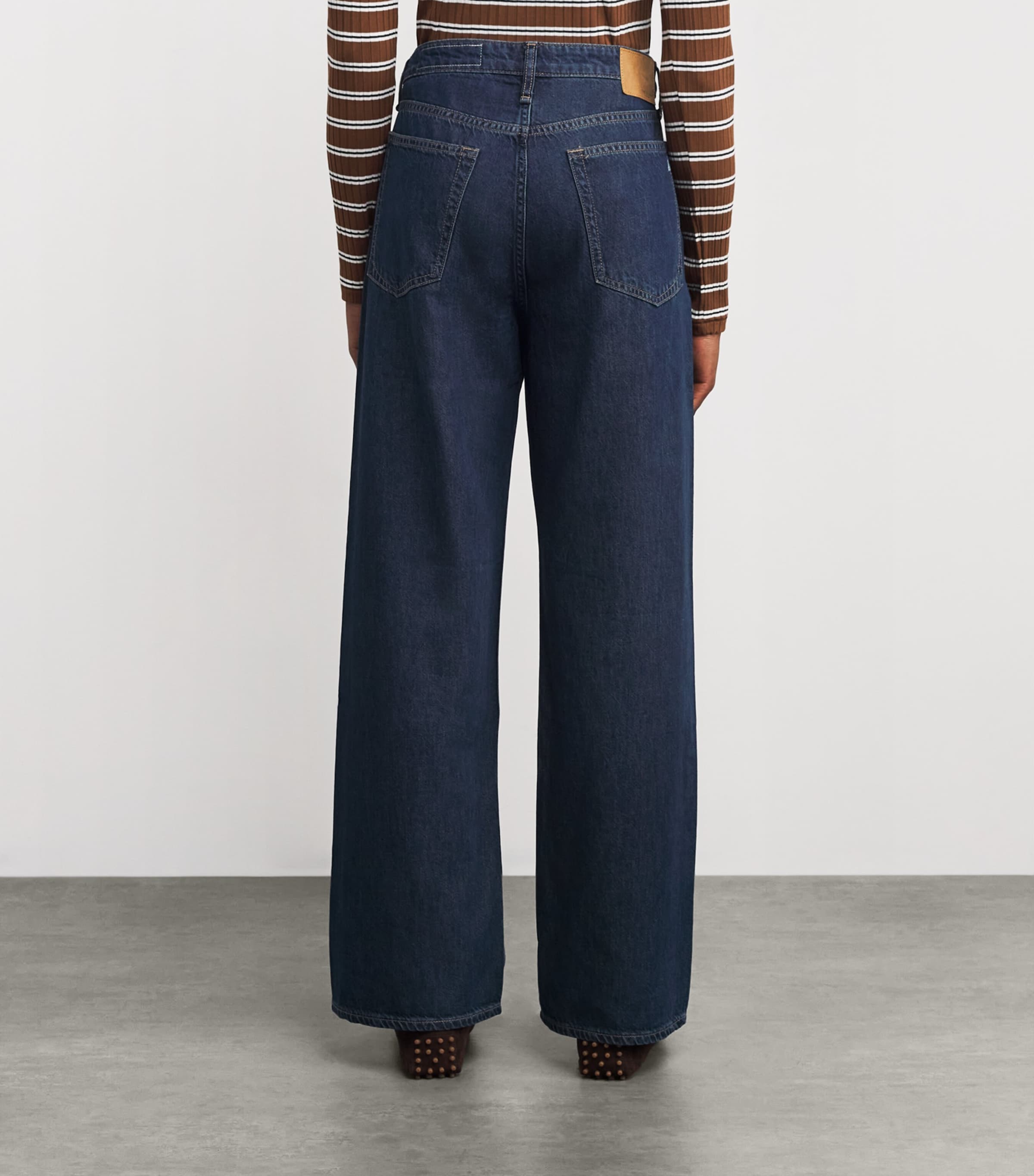 Logan Mid-Rise Wide-Leg Jeans WELBK Image 4