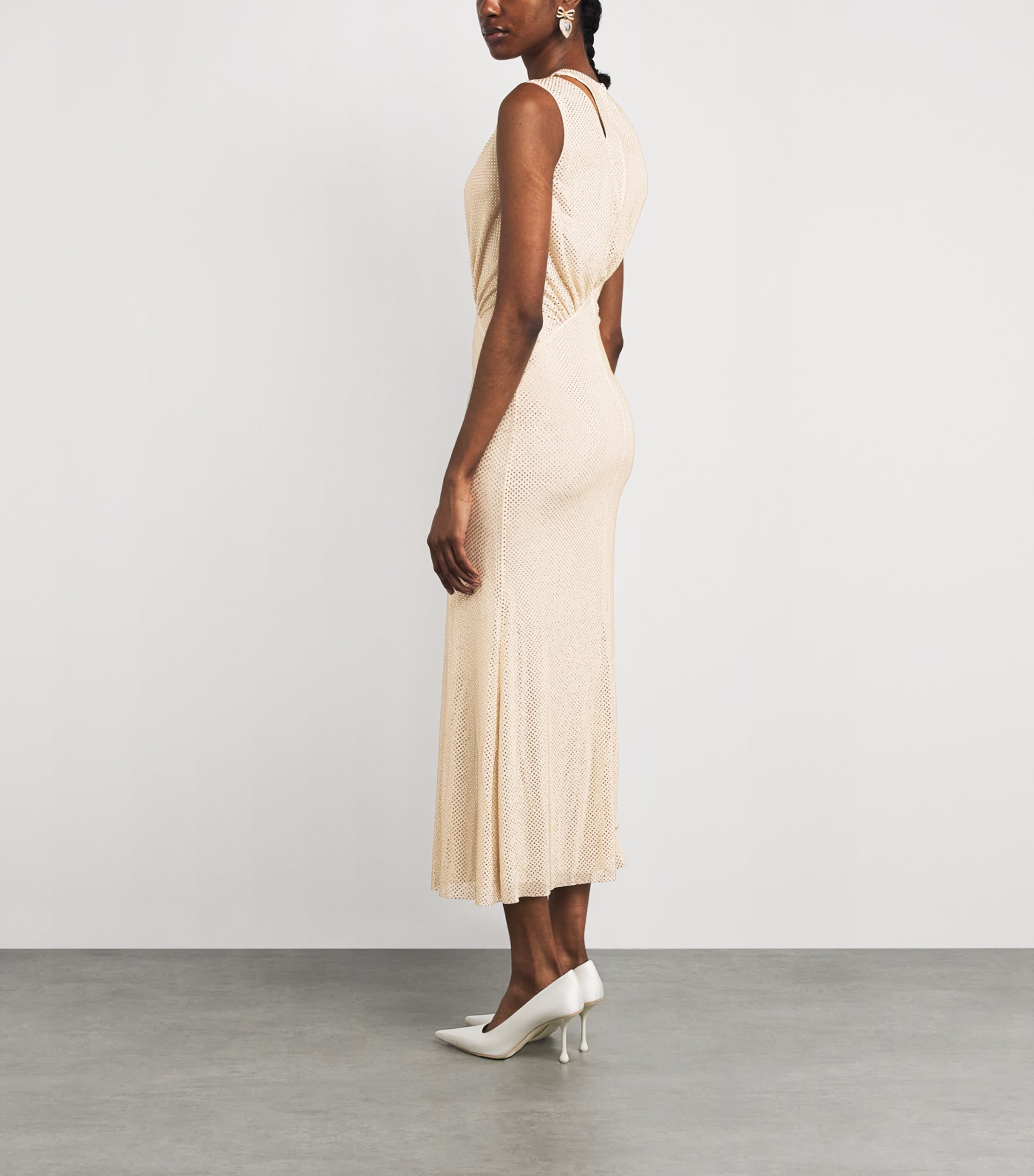 Embellished Cut-Out Midi Dress CHAMPAGNE Image 3