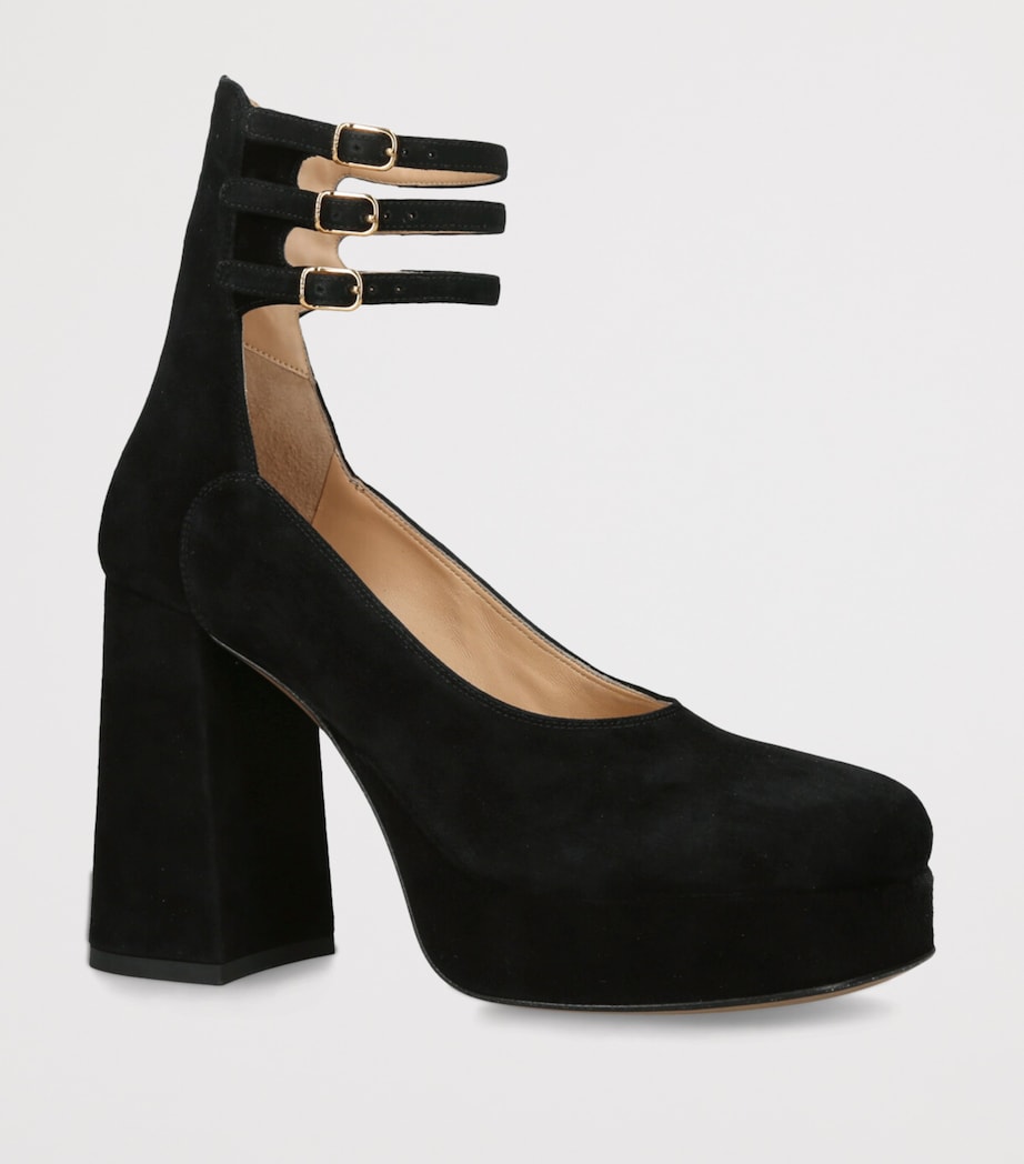 Suede Loti Platform Pumps 80 BLACK Image 3