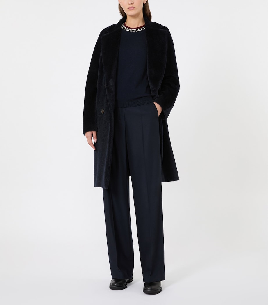 Max Mara Womens Cotton Braid-Detail Sweater Ultramarine Image 2