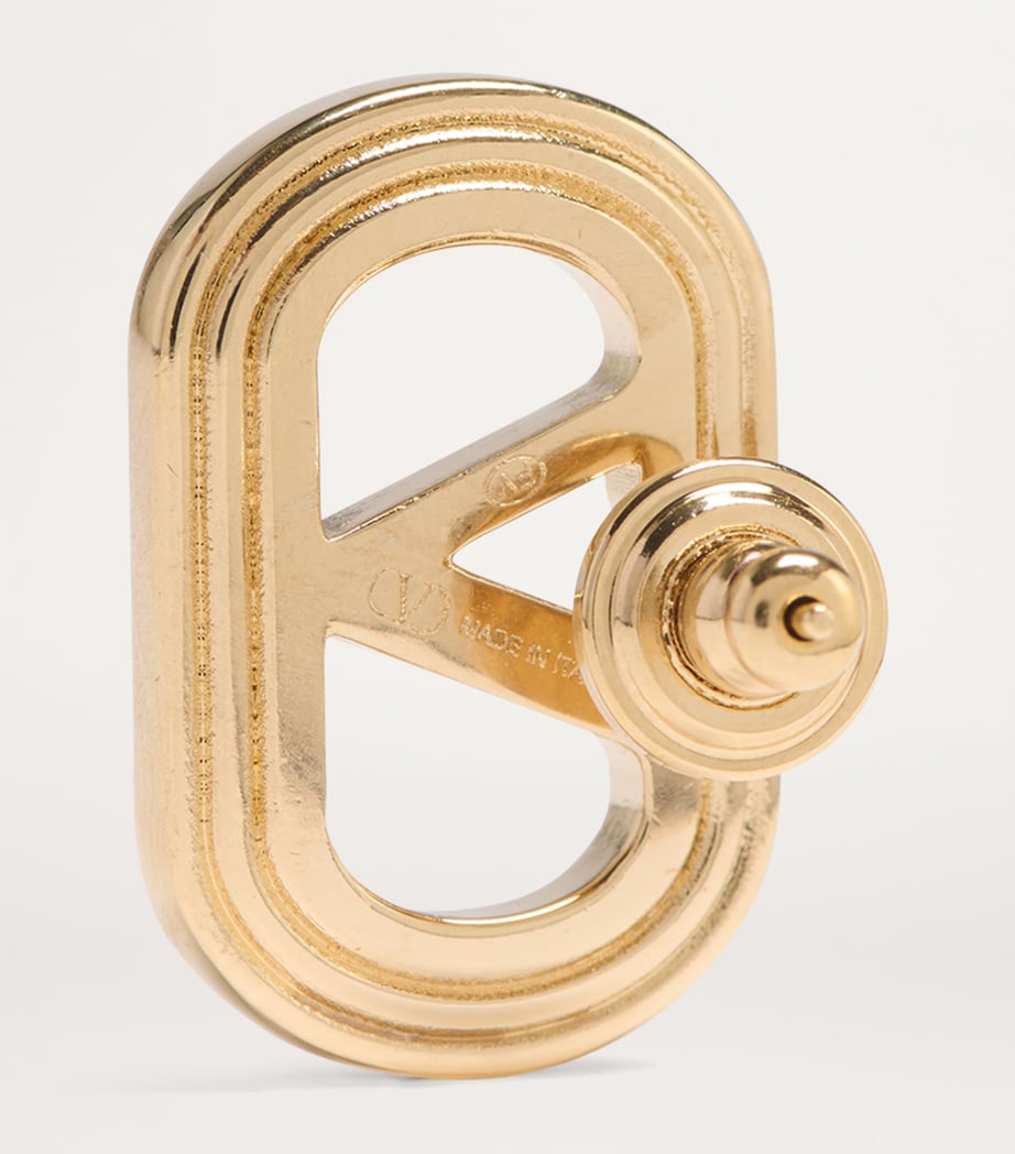 Ovalette VLogo Stud Earrings L01 Image 2
