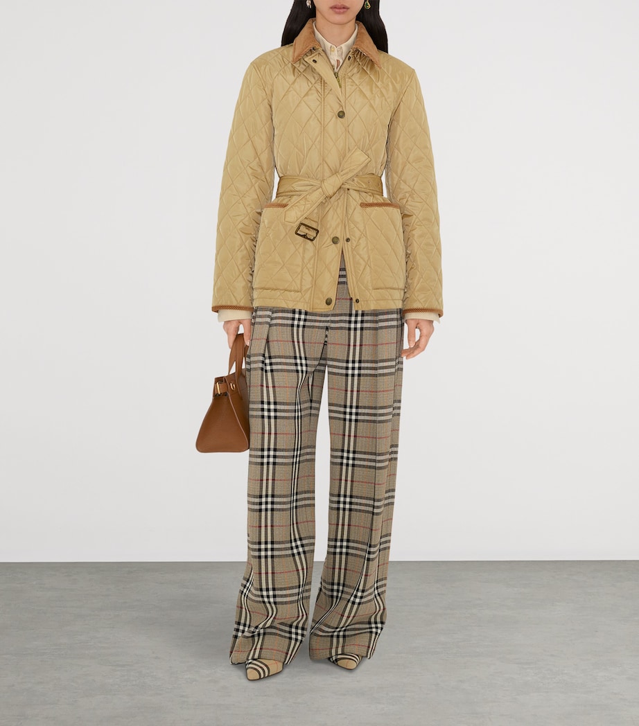 Quilted Belted Field Jacket FLAX Image 2