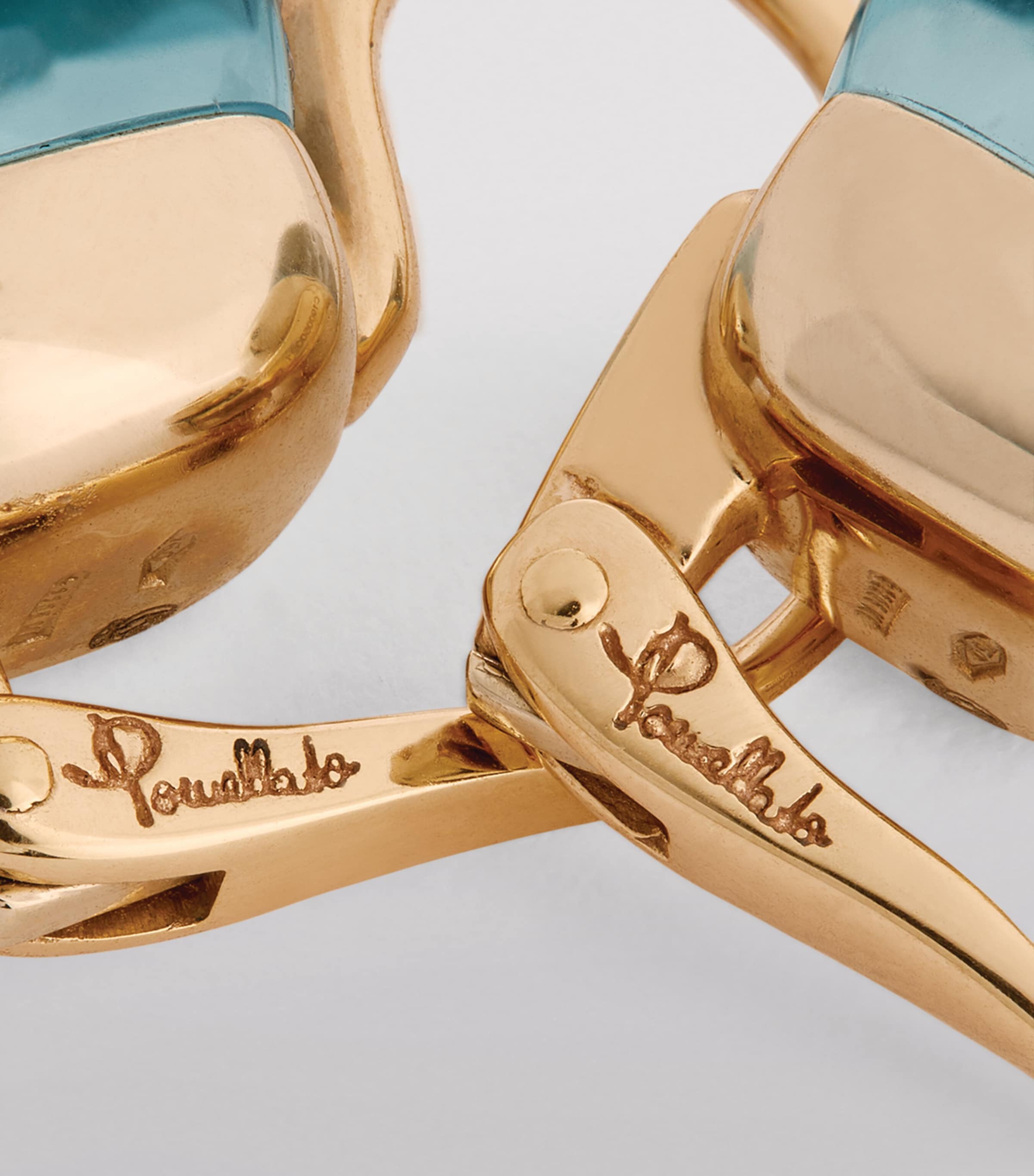 Pomellato Rose Gold, White Gold and Sky Blue Topaz Nudo Earrings Image 5