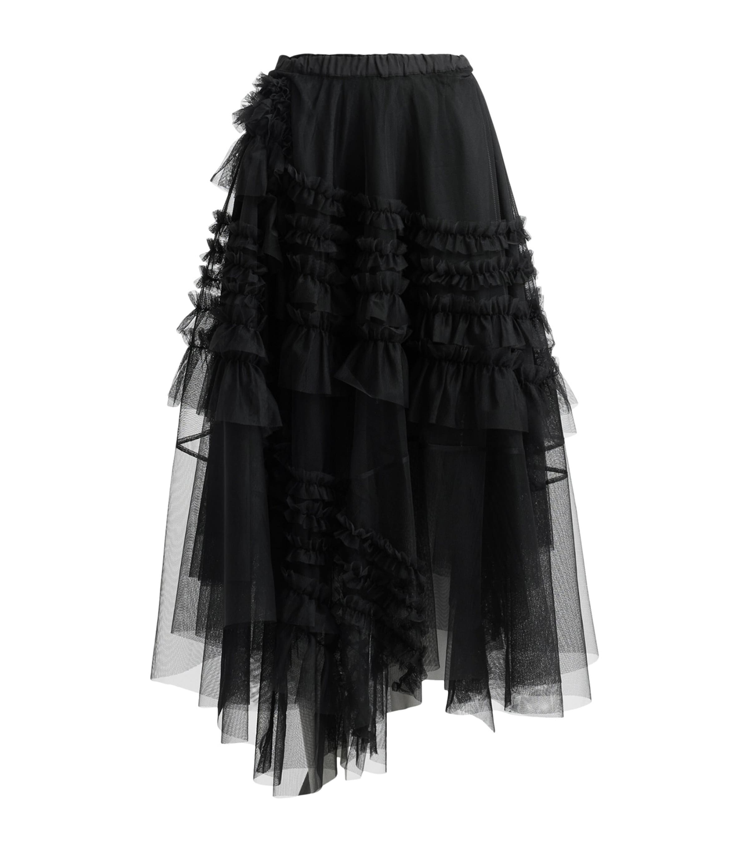 Shop Allsaints Tulle Jen Midi Skirt In Black
