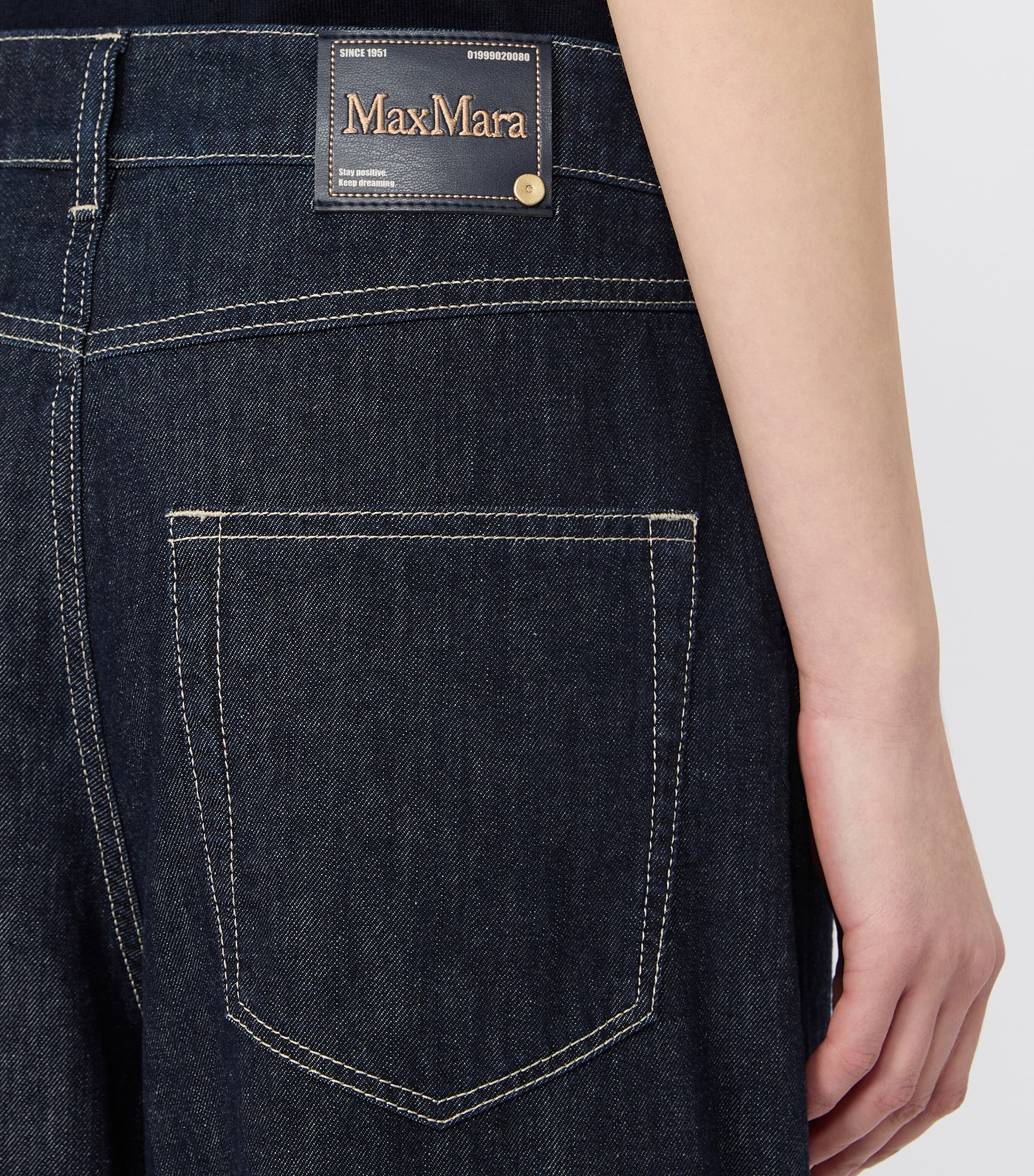 Max Mara Womens High-Waist Wide-Leg Jeans Ultramarine Image 5