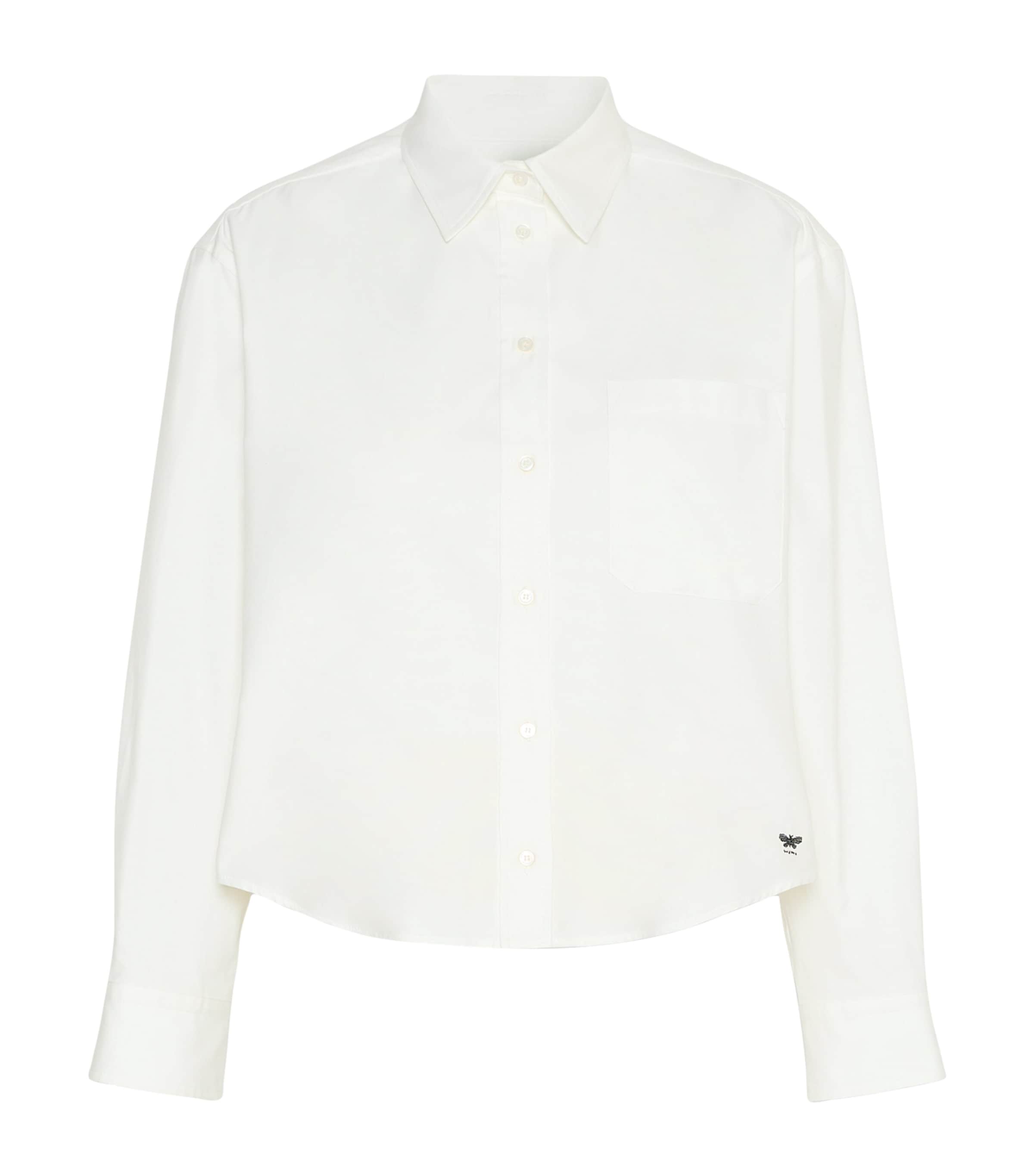 Weekend Max Mara Womens Cotton Cropped Shirt White Image 1