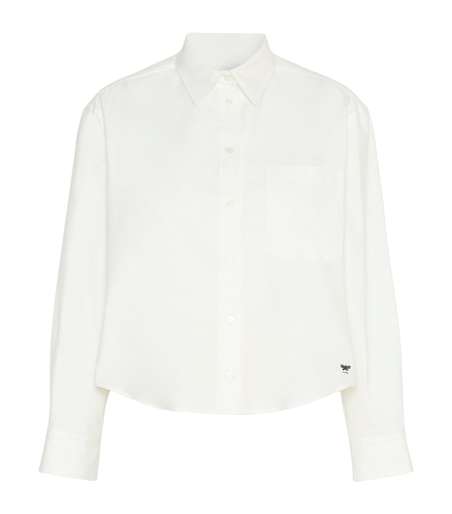 Weekend Max Mara Womens Cotton Cropped Shirt White Image 1