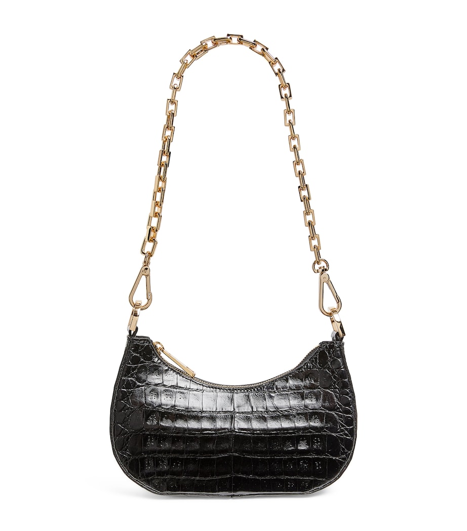 Maria Oliver Small Crocodile Mia Shoulder Bag Black Bk Image 1