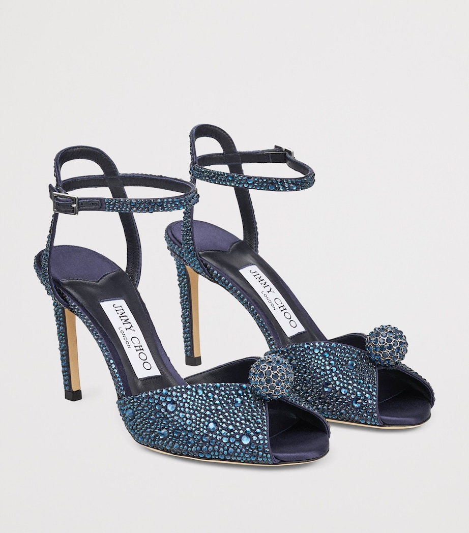 Jimmy Choo Sacora 85 Embellished Heeled Sandals Marine/marine Image 2