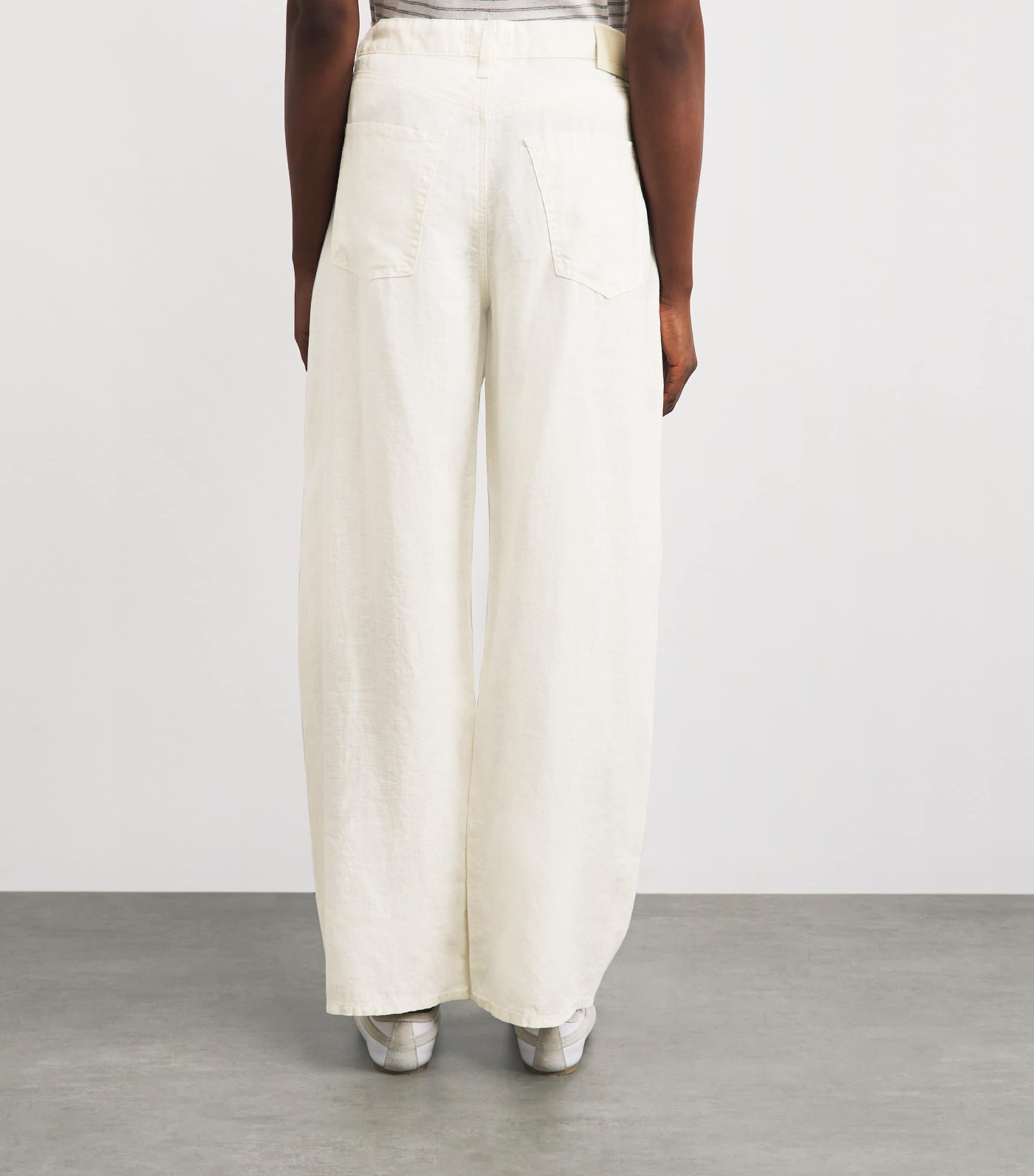 Citizens of Humanity Womens Denim Brynn Drawstring Trousers Vanilla Cream Image 5