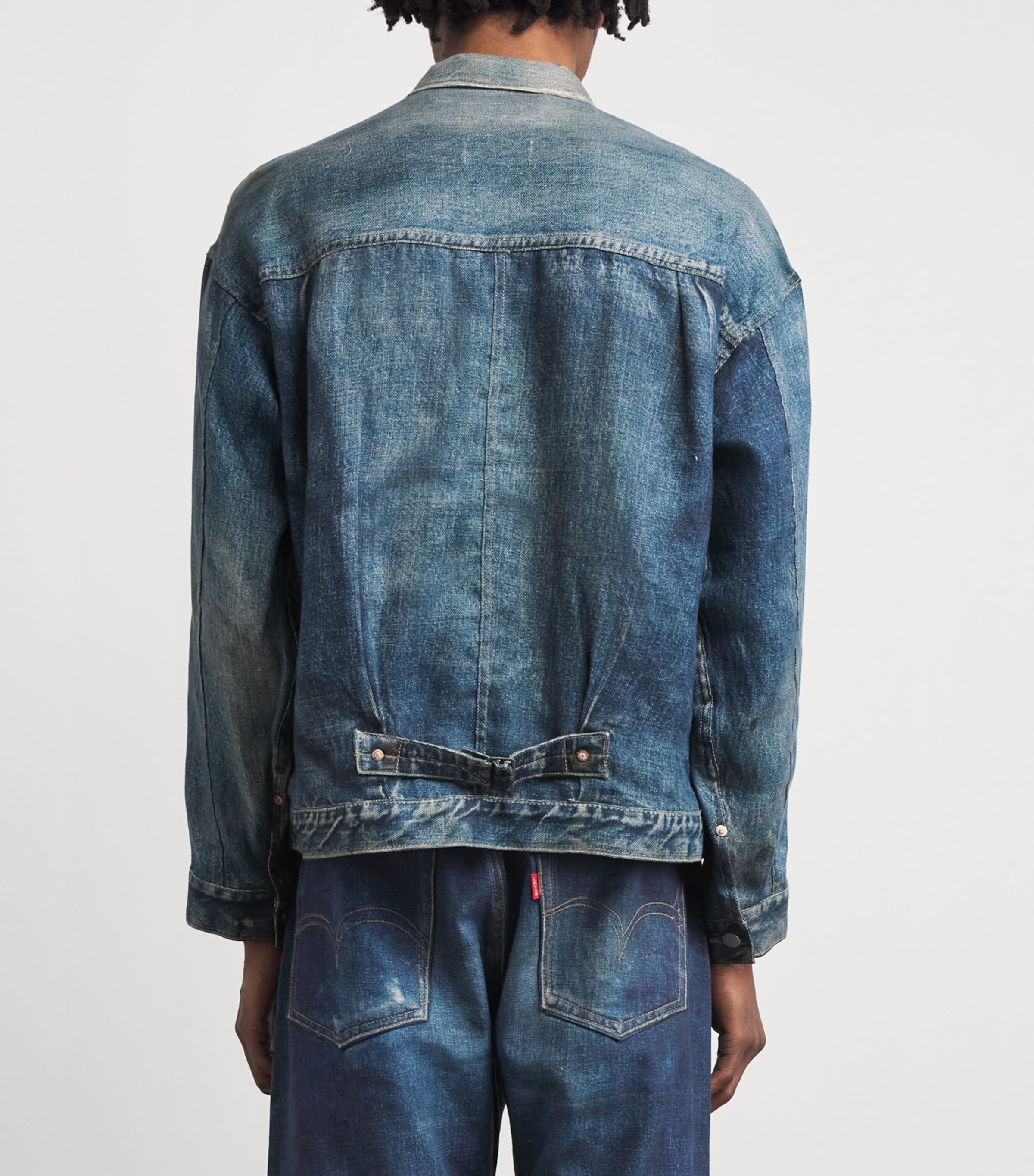 Junya Watanabe MAN Mens x Levi’s Distressed Denim Jacket Indigo Image 5
