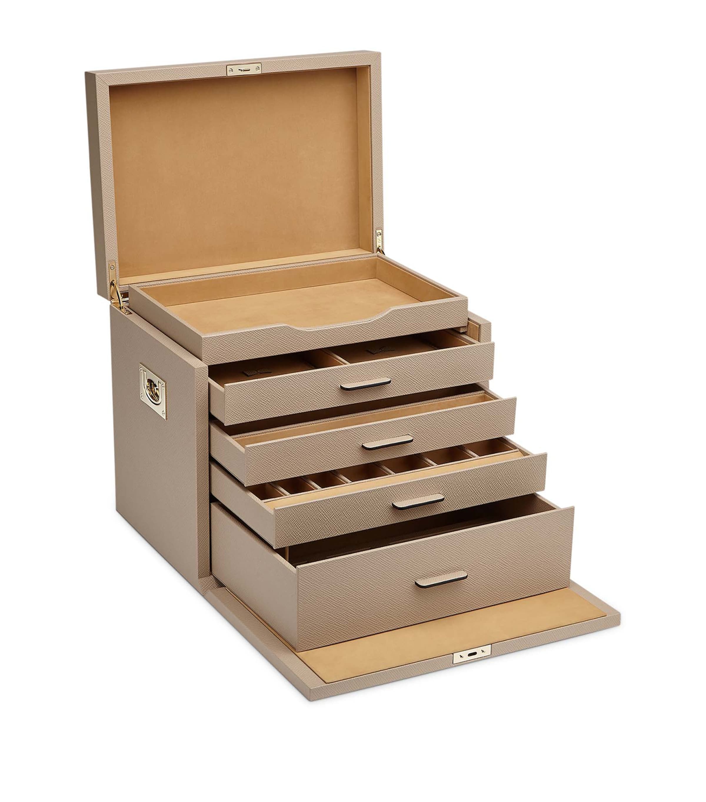 Smythson Panama Jewellery Box Sandstone Image 3