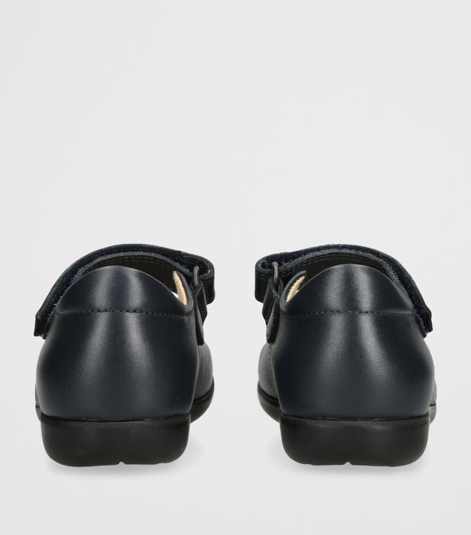 Trotters Leather Emily School Shoes Navy Image 2