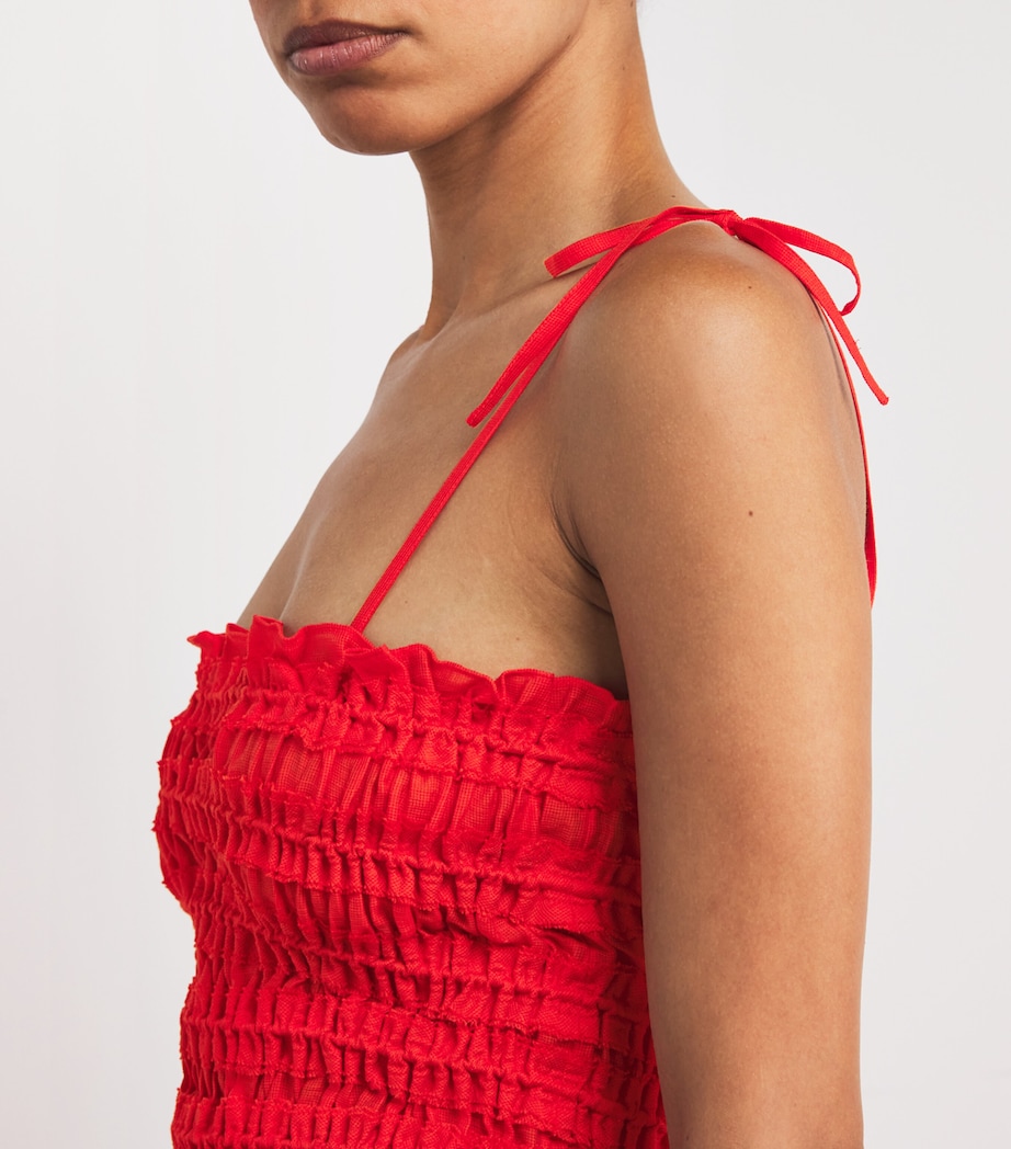 Smocked Top DEEP POPPY Image 6