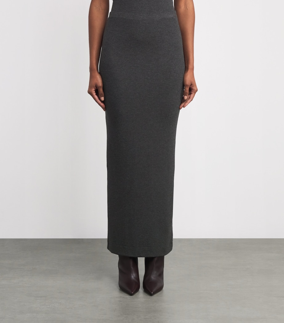 Ribbed Emma Maxi Skirt HEATHER CHARCOAL CHA Image 3