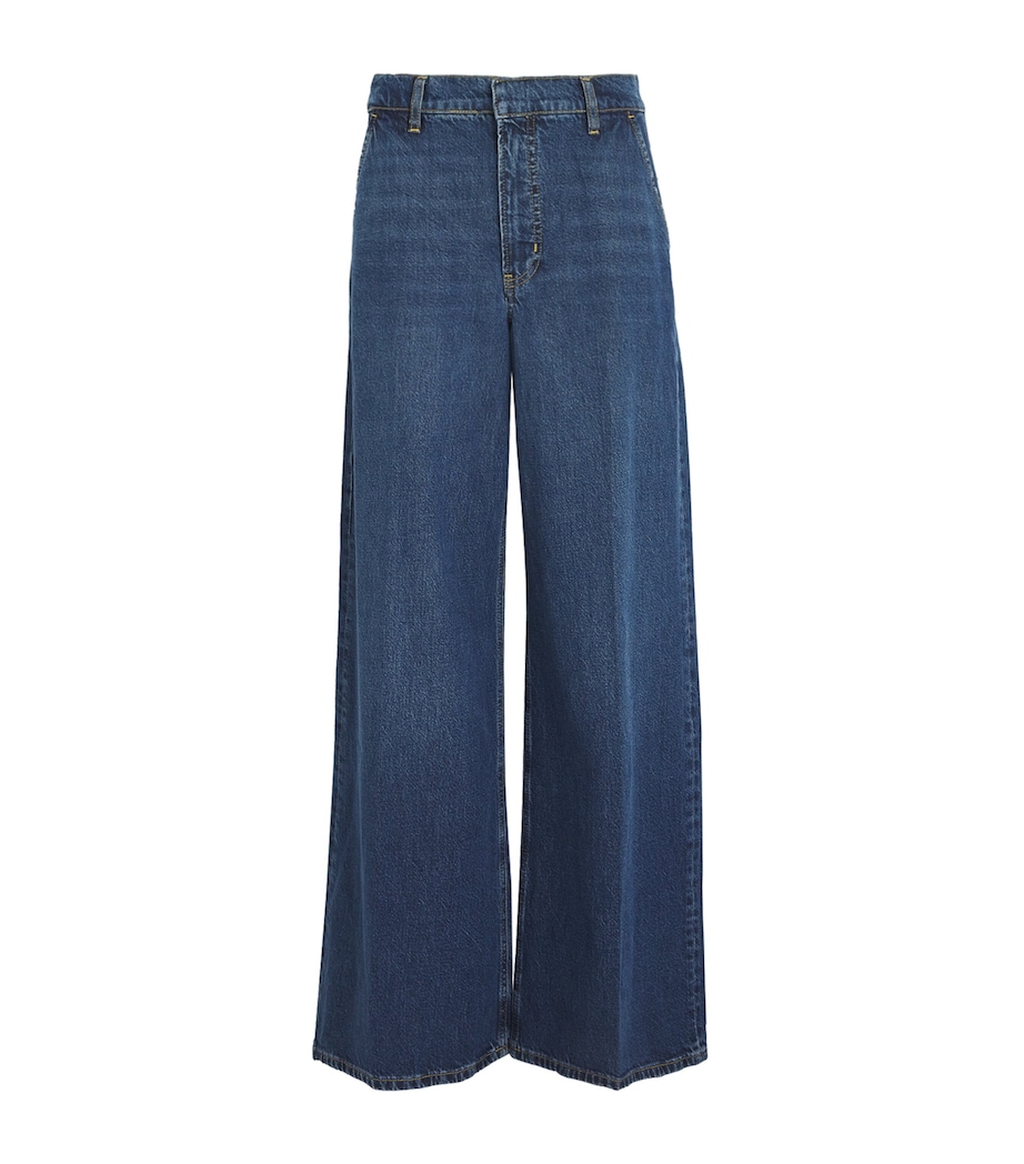 FRAME Womens Easy Wide Flare Jeans Blindspot Image 1