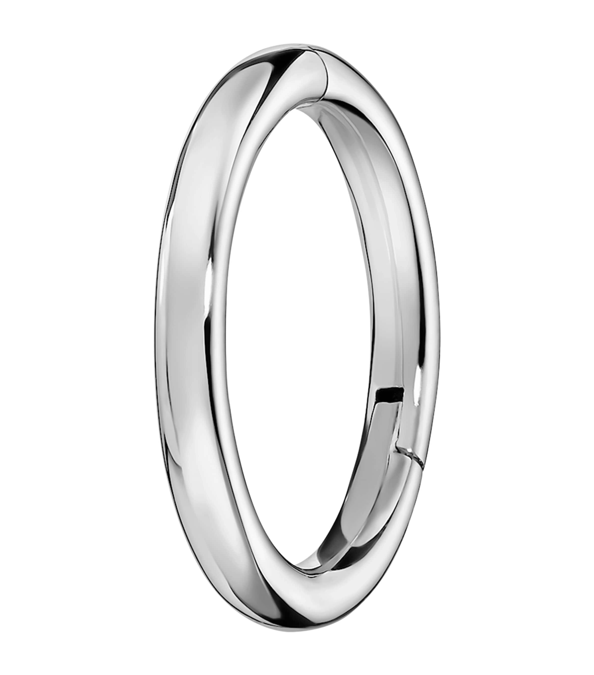 Maria Tash Gold Single Hoop Earring In White