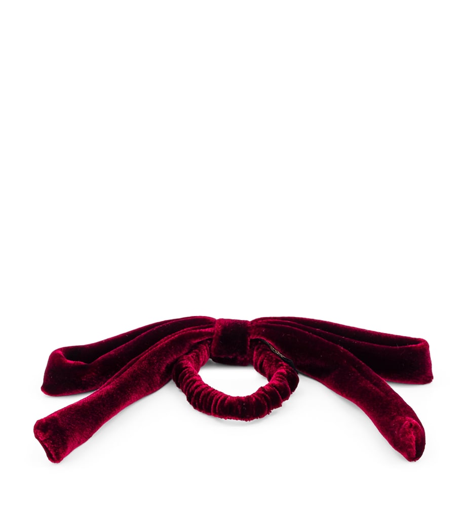 Alexandre de Paris Velvet Timeless Lucie Bow Hairband B Bourgogne Image 2