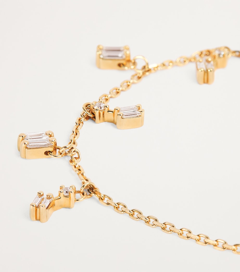 Yellow Gold and Diamond Classic Fireworks Cascade Necklace 18K YG/WD Image 5