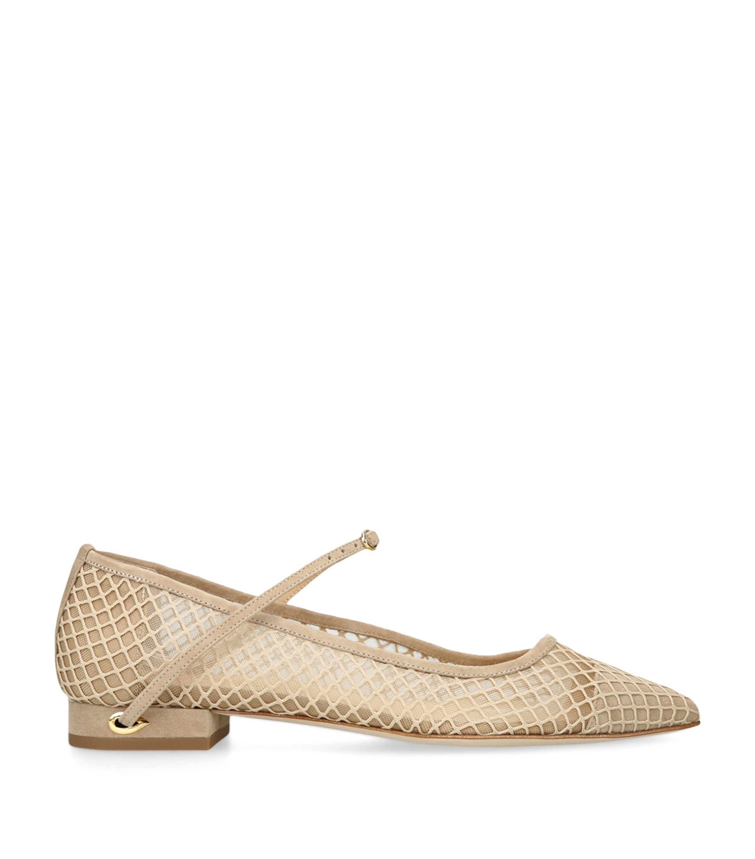 JENNIFER CHAMANDI MESH LORENZO BALLET FLATS