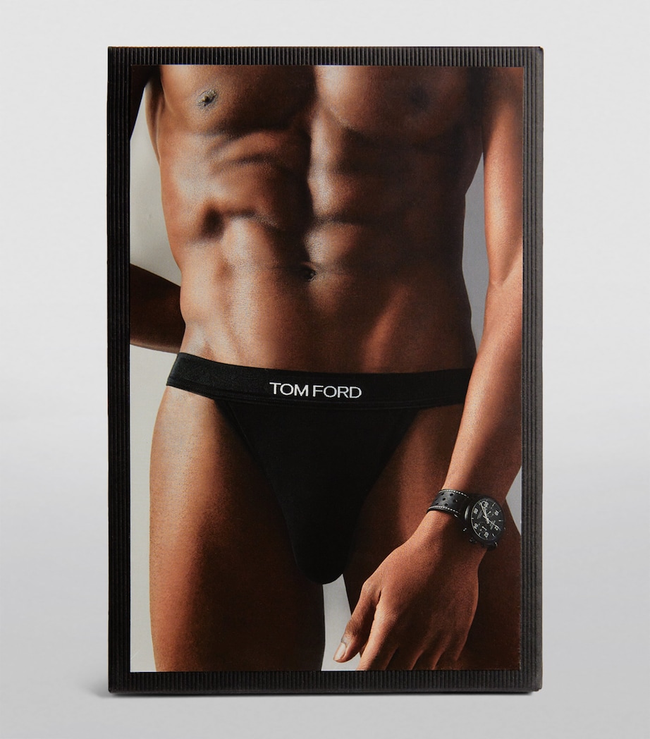 TOM FORD Mens Logo Jock Strap Black Image 4