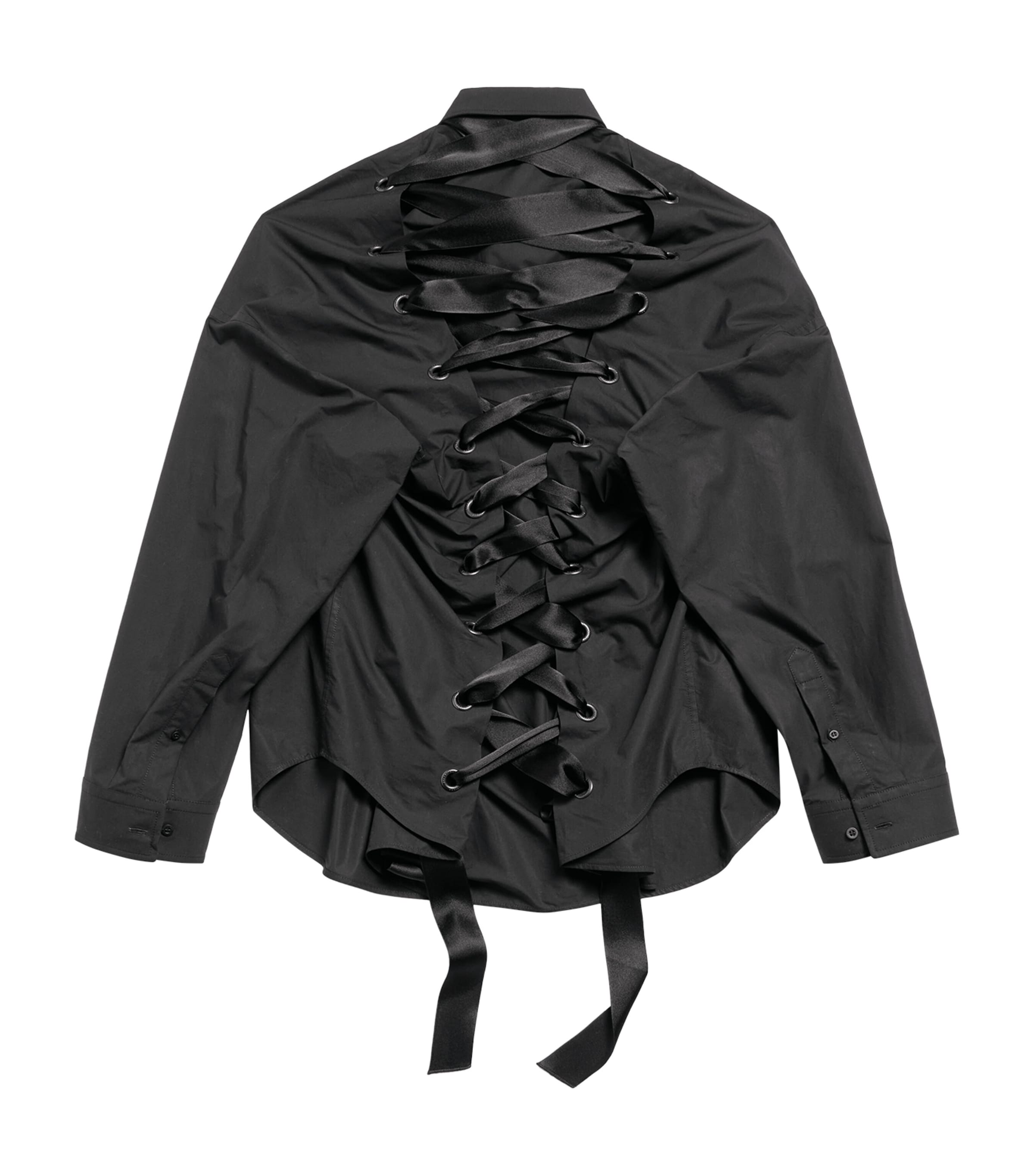 Balenciaga Cotton Poplin Lace-Up Shirt | Harrods US