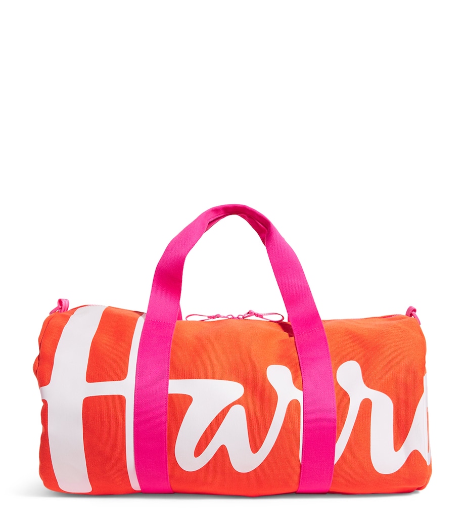 Cotton Logo Barrel Bag ORANGE Image 1