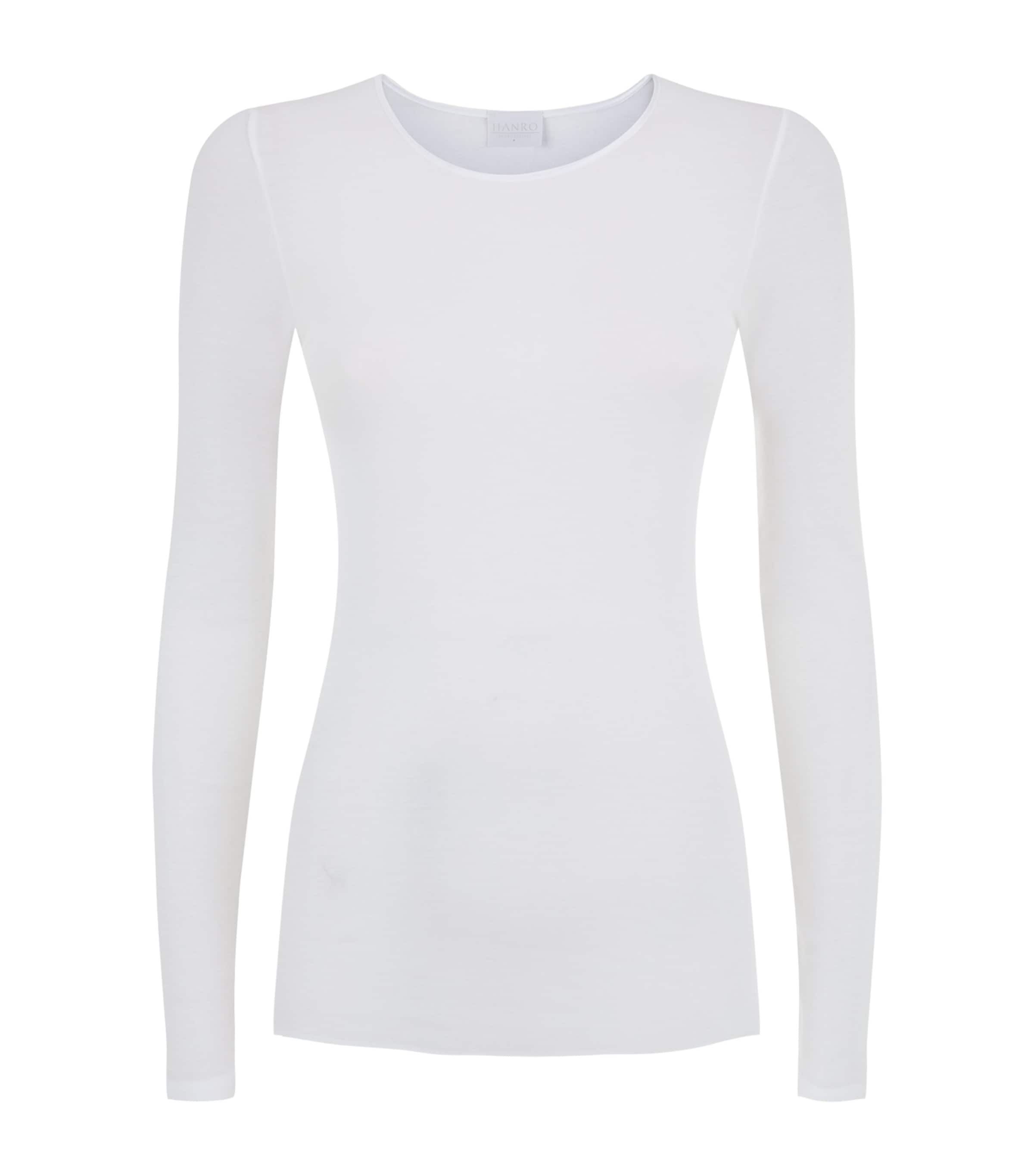Hanro Cotton Seamless Long-Sleeved Top | Women Clothing | Loungewear | Lounge Bottoms | Designers | Hanro | Nightwear