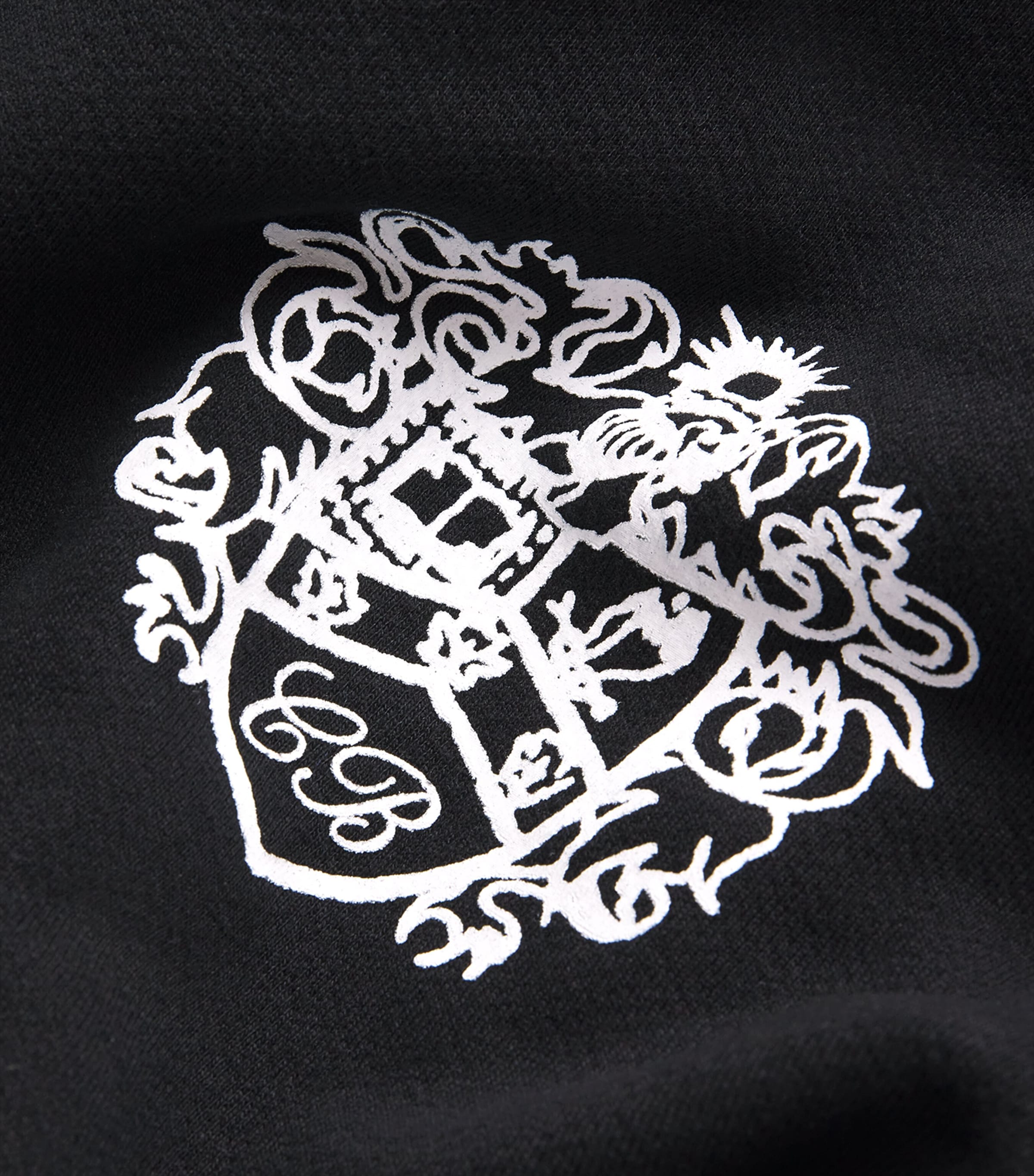 Collegiate Crest Zip-Up Hoodie 000 BLACK Image 4