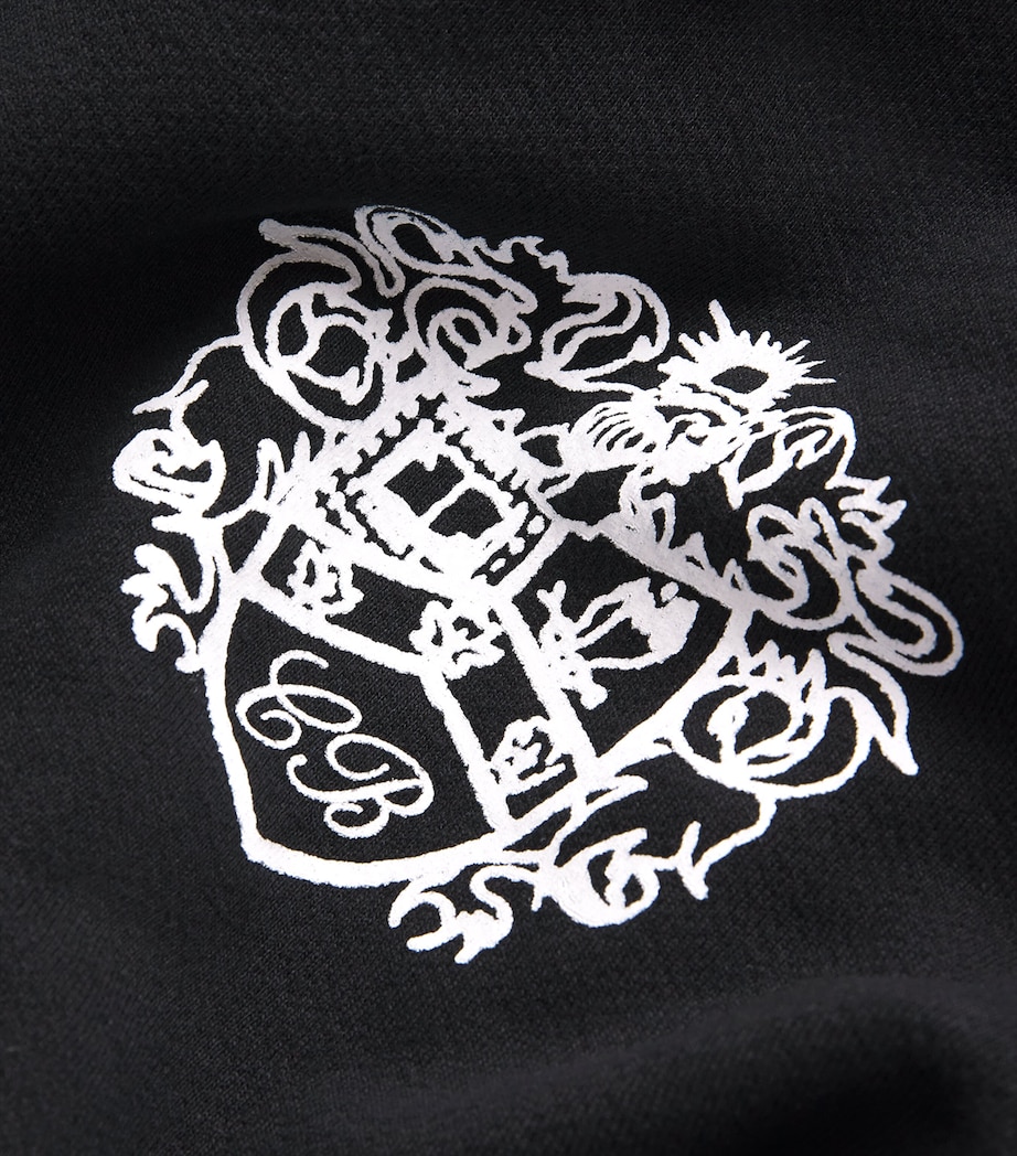 Collegiate Crest Zip-Up Hoodie 000 BLACK Image 4